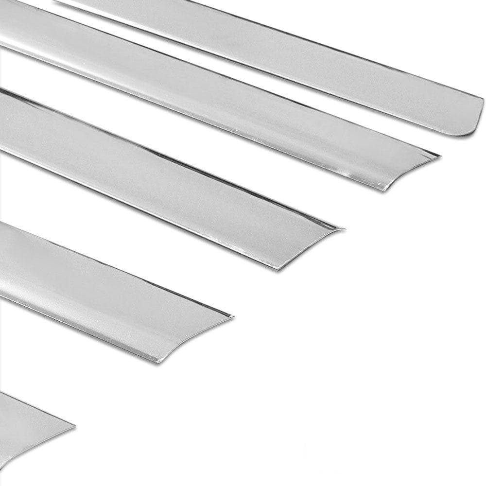 Moulures de portes latérales — Chrome, Acier inoxydable, Poli