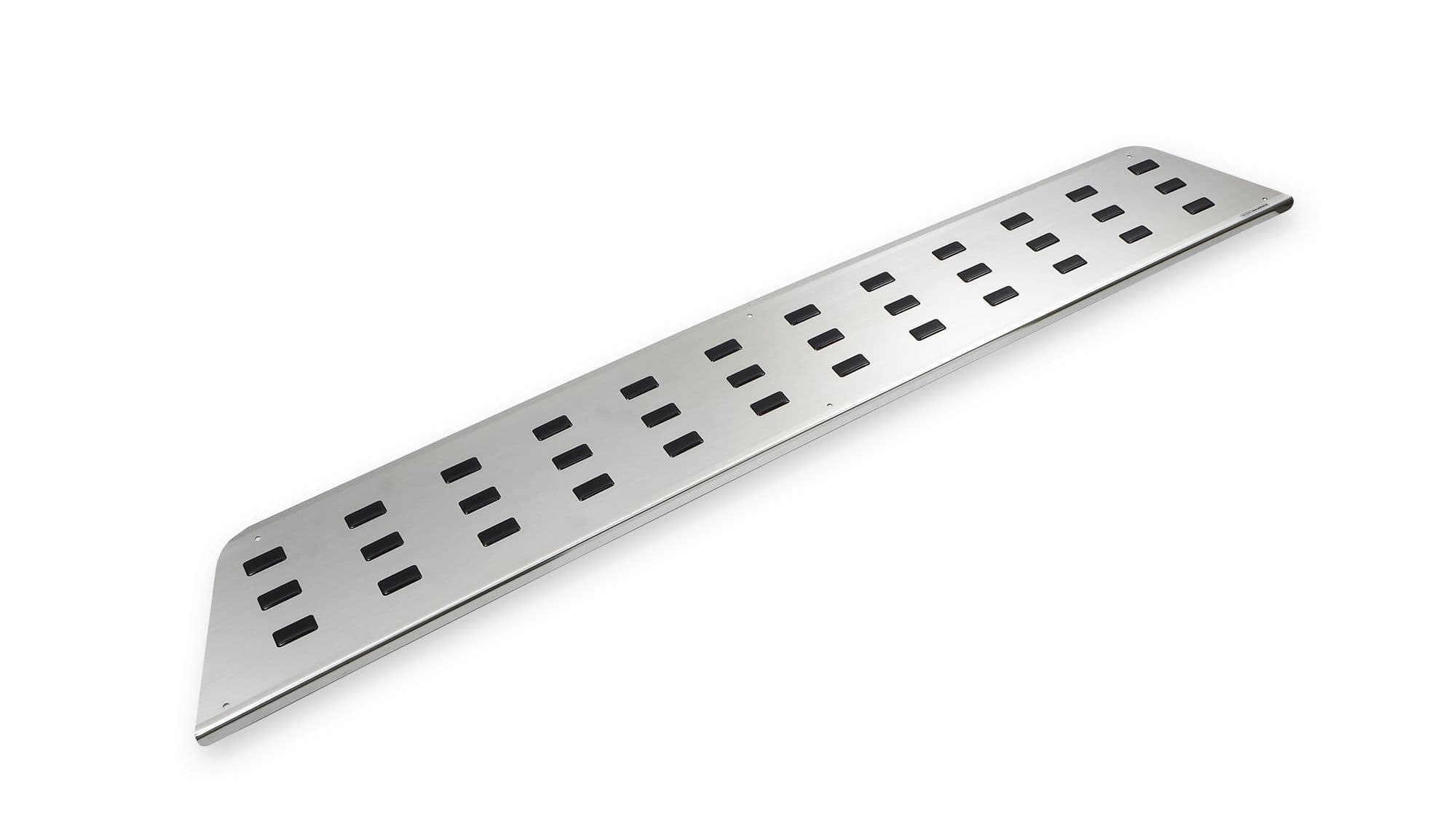 Cover for right rear interior step — Black | Silver, Stainless steel, Polished