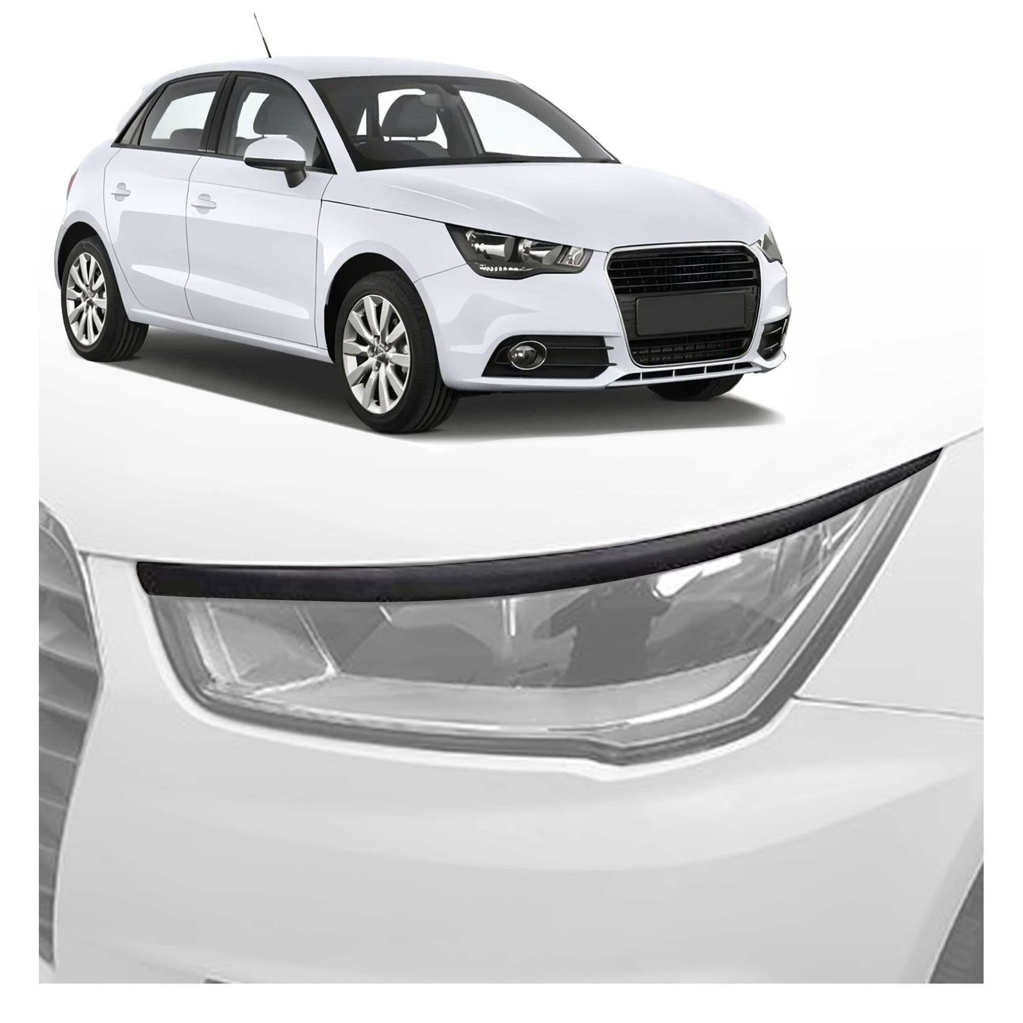 Headlight covers — Black, ABS plastic, Shiny