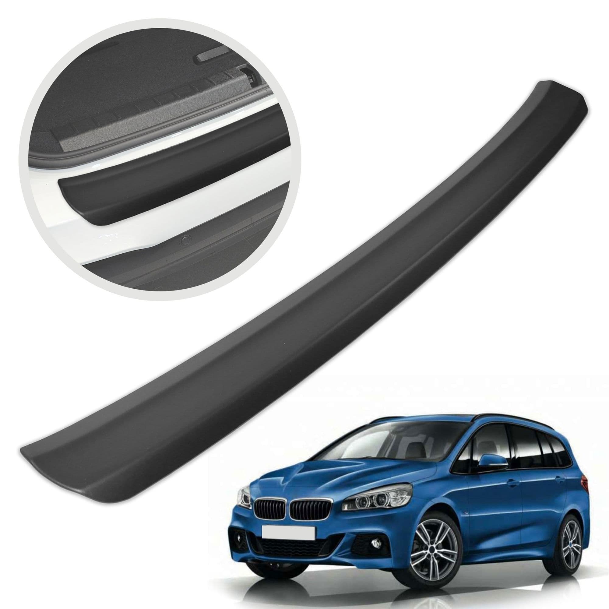 Rear bumper trim — Black, ABS plastic, Matte