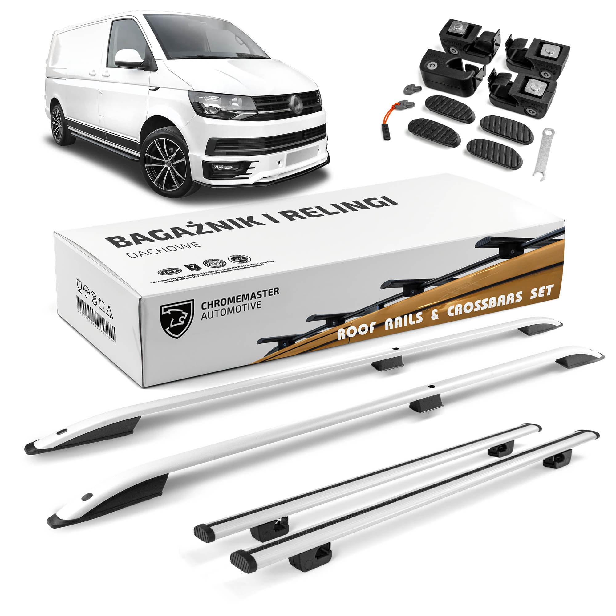 Roof rails with cross bars included SKYPORT — Silver, Aluminum | Plastic, Painted