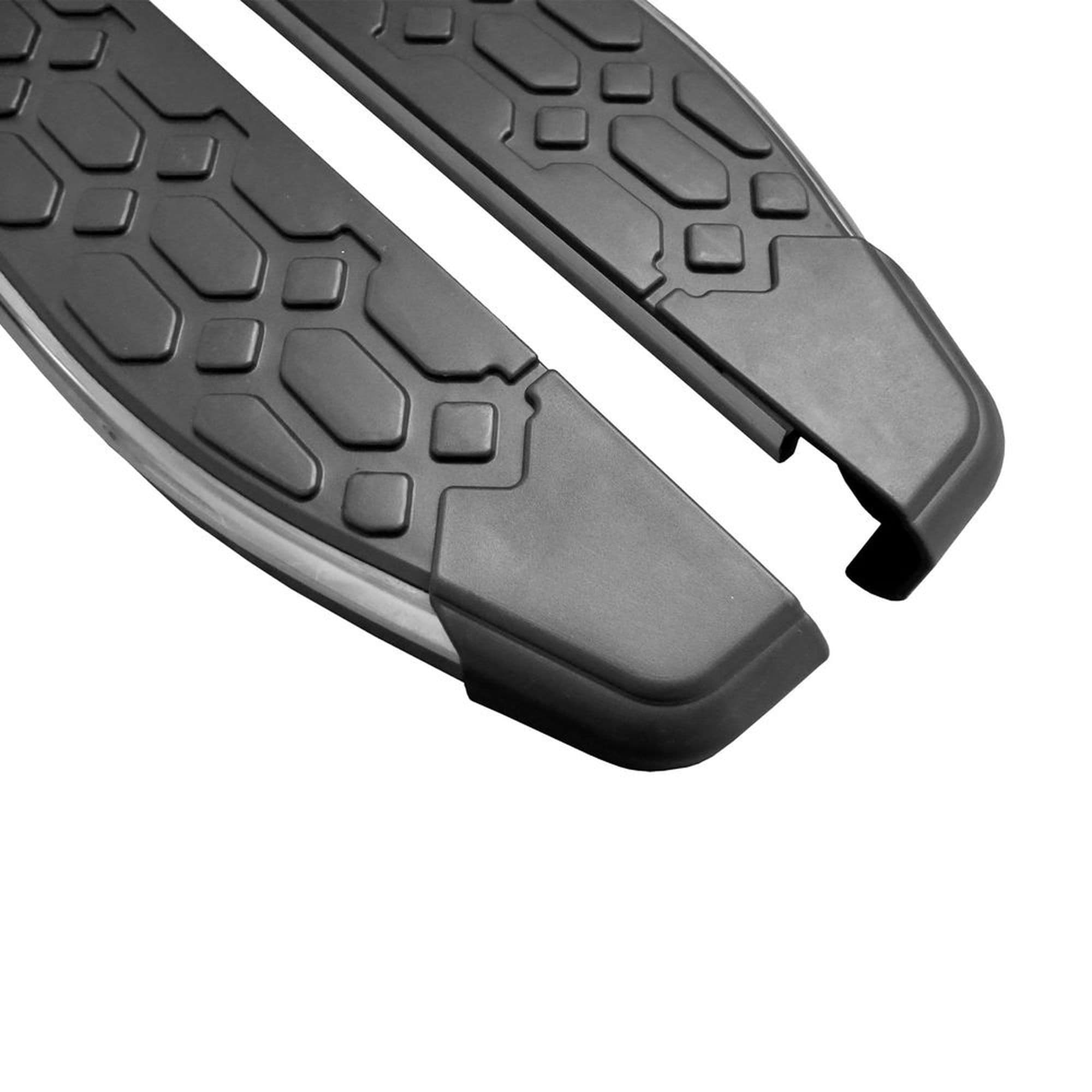 Side steps NS002 — Black | Silver, Aluminum | Plastic, Non-slip