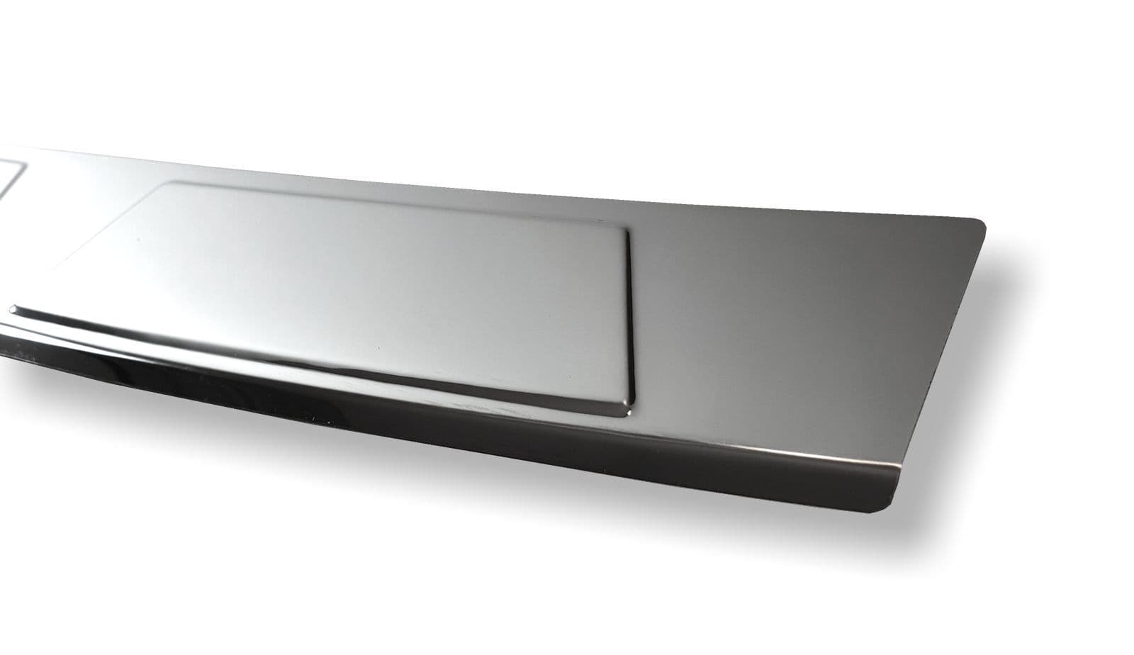 Rear bumper trim — Chrome, Stainless steel, Polished