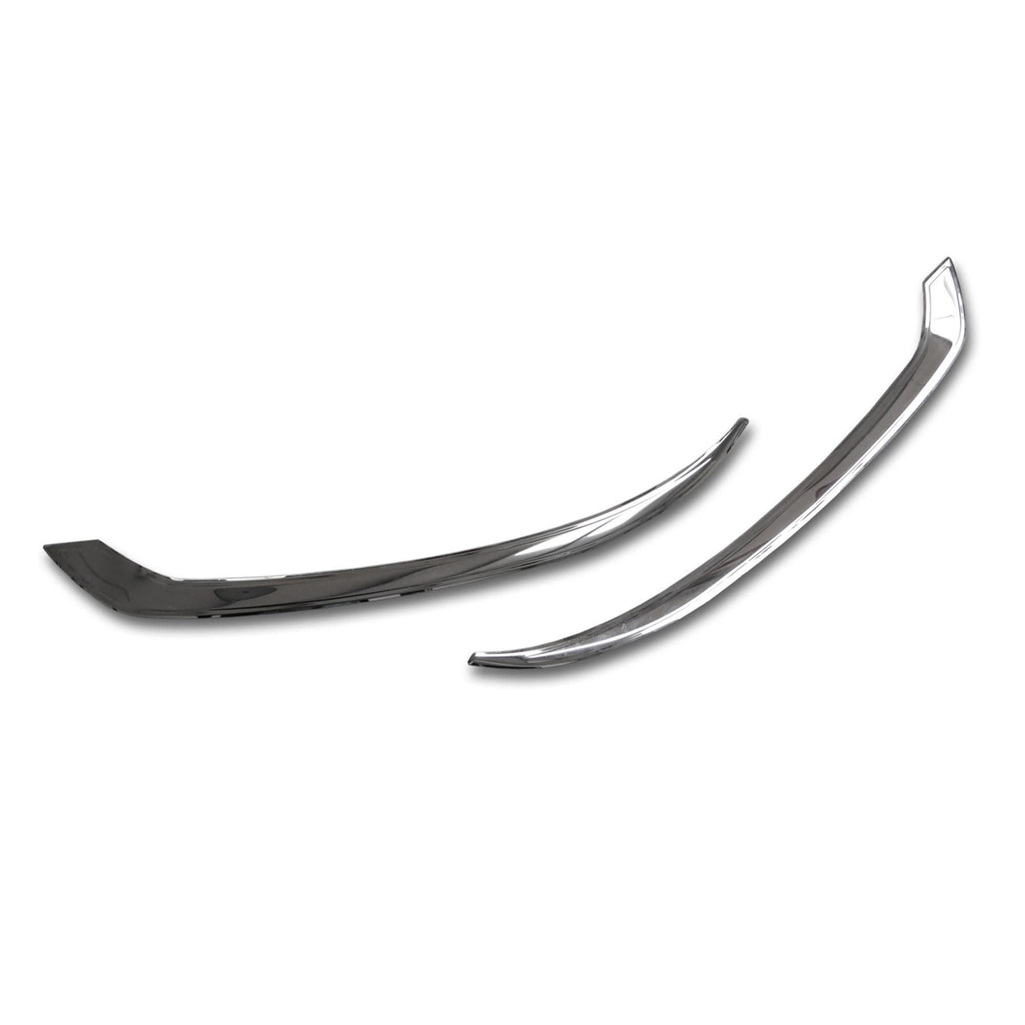 Grille trims under front lights — Chrome, Stainless steel, Polished