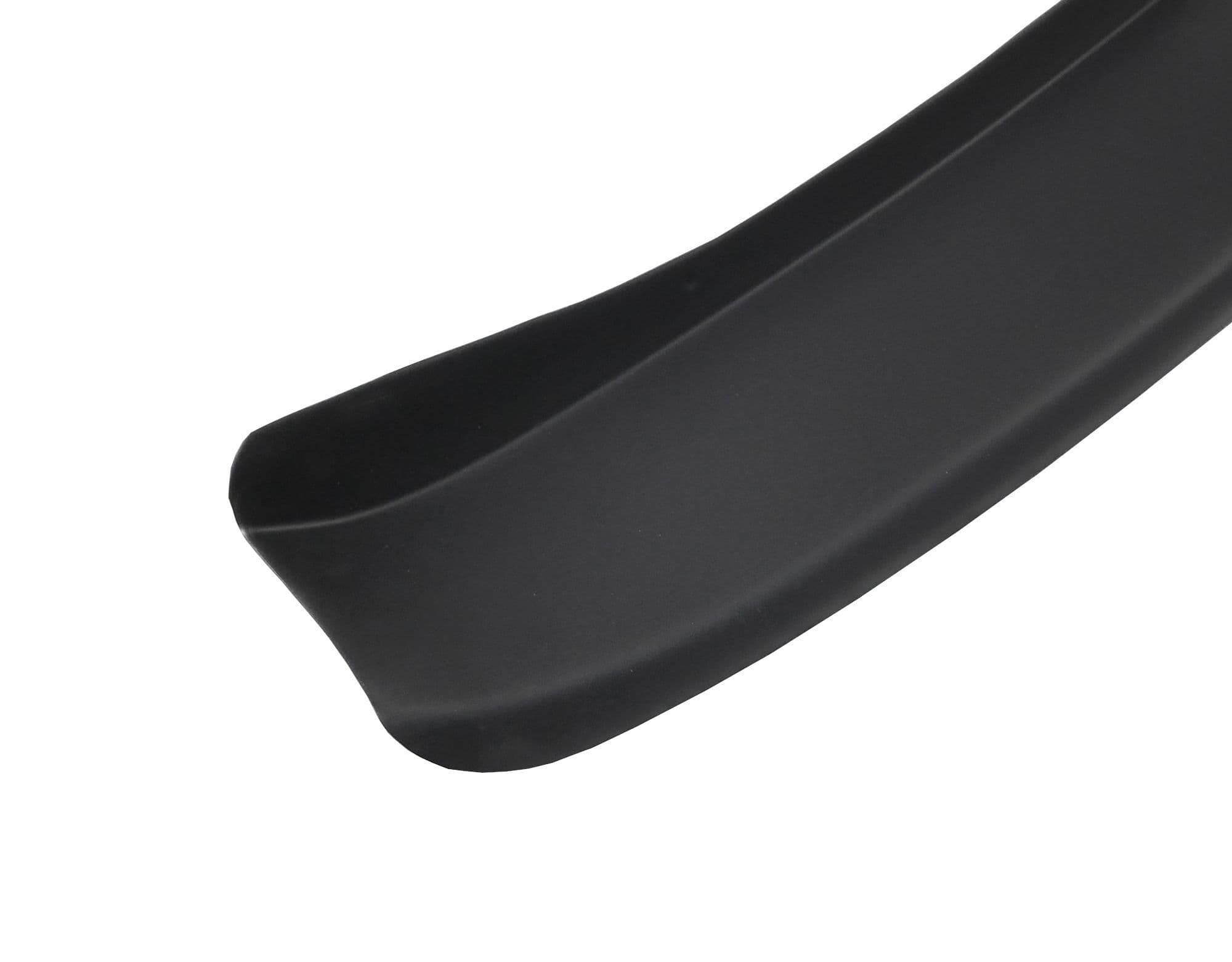 Rear bumper trim — Black, ABS plastic, Matte