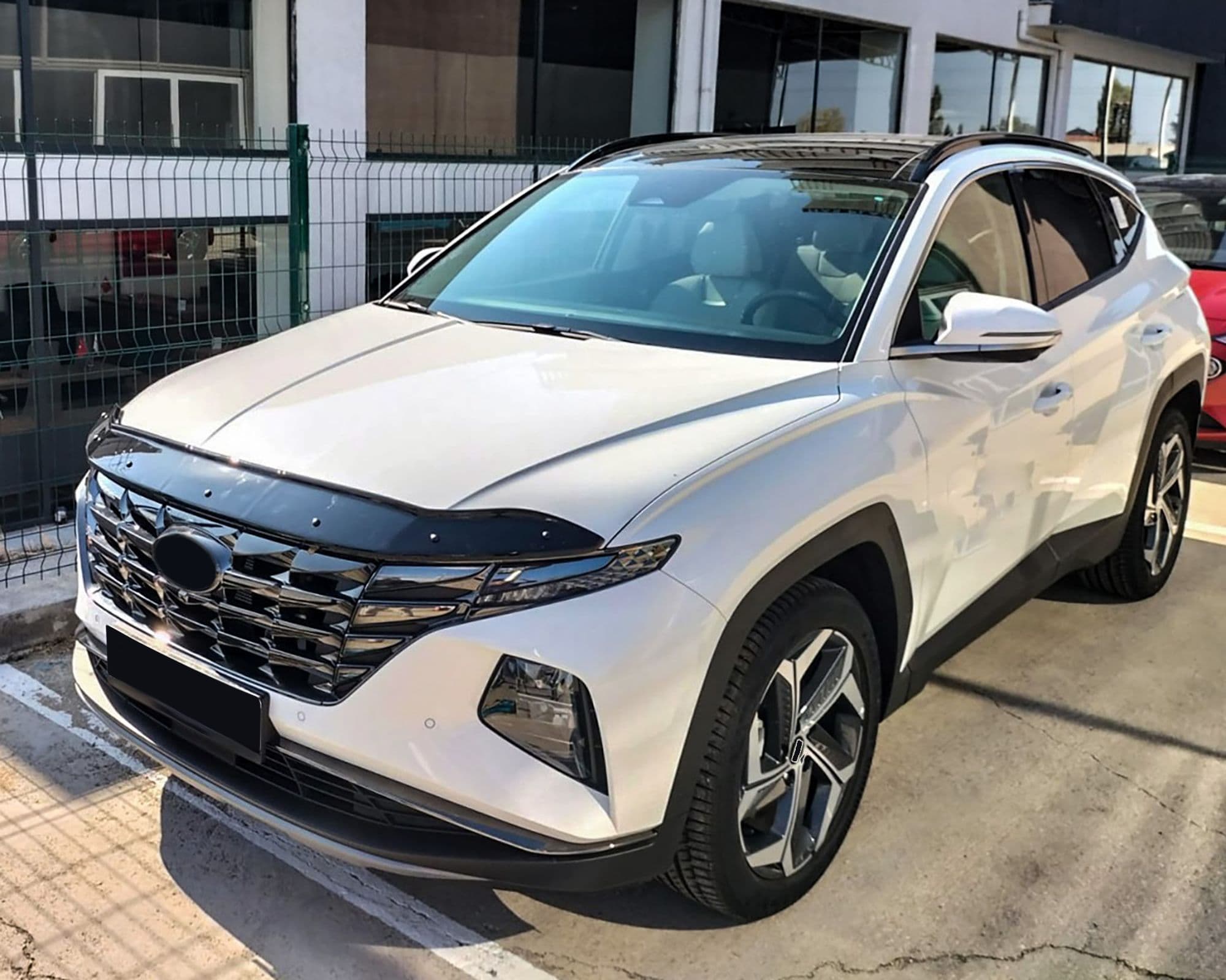 Bonnet guard — Black, ABS plastic, Shiny
