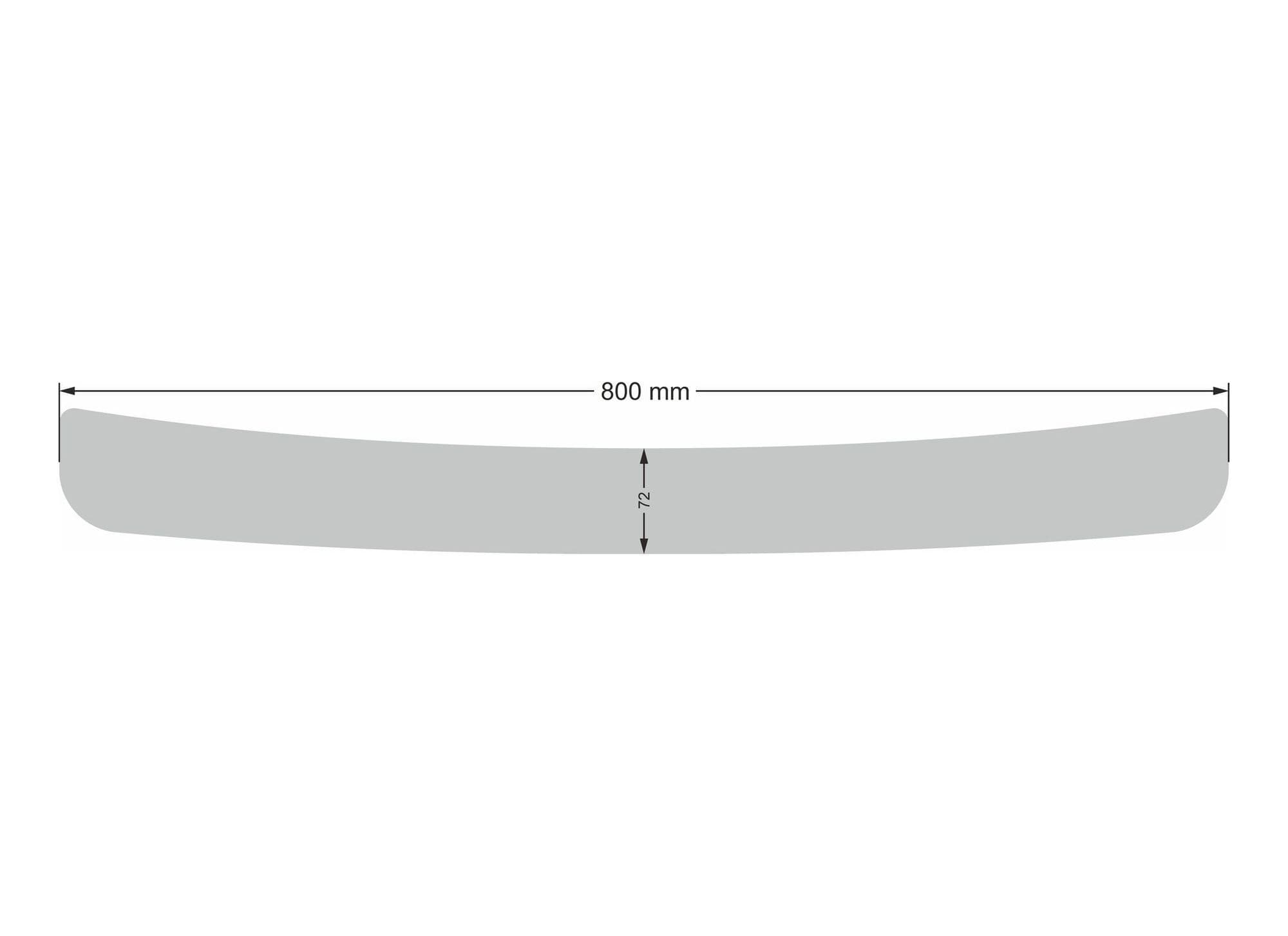 Rear bumper trim — Chrome, Stainless steel, Polished