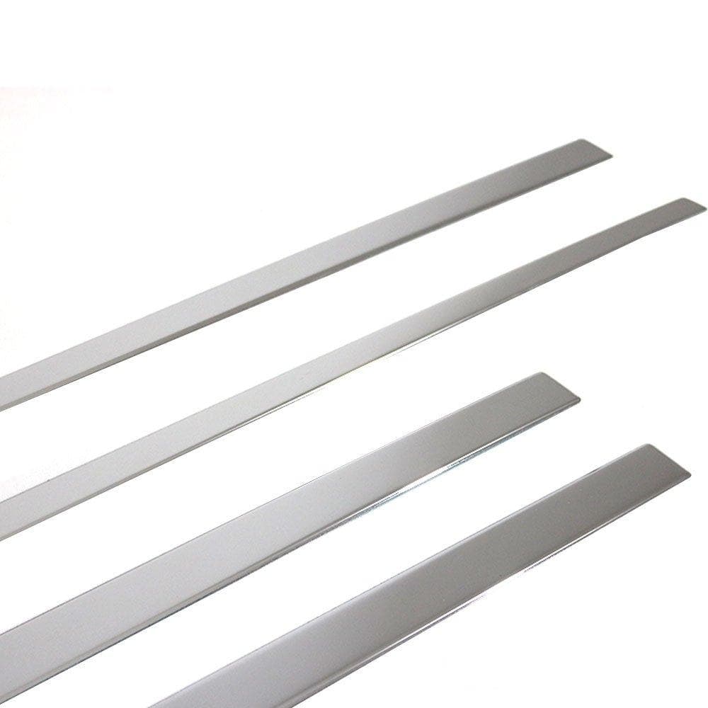 Moulures de portes latérales — Chrome, Acier inoxydable, Poli