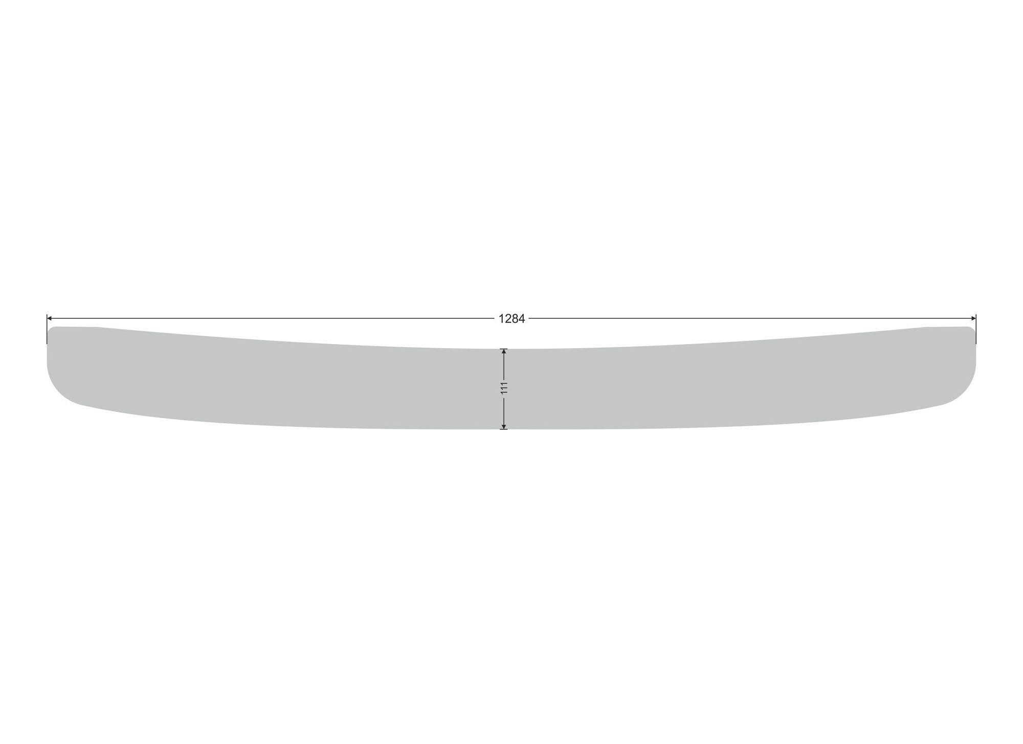 Rear bumper trim — Chrome, Stainless steel, Polished