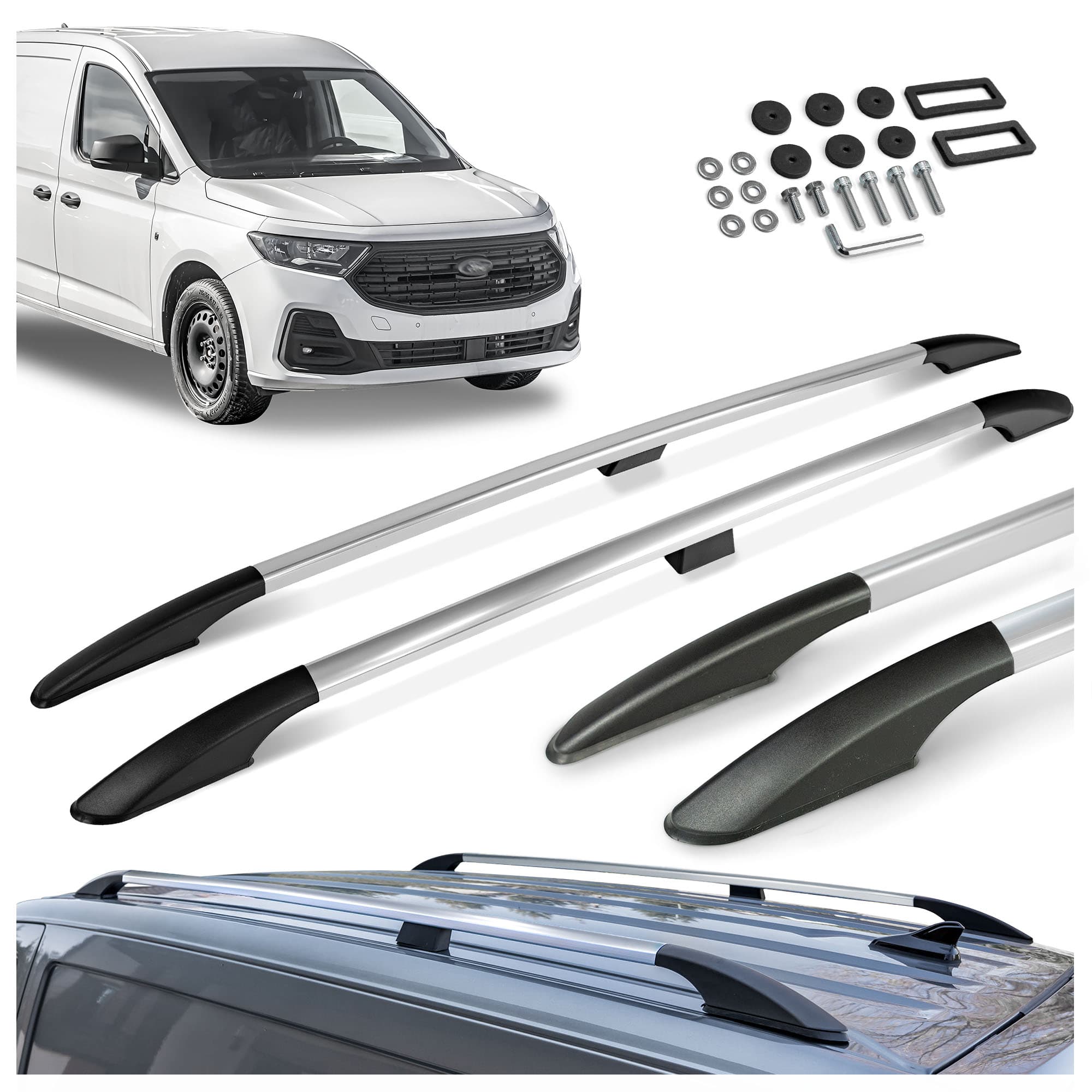 Roof rails Solid — Chrome, Aluminum | Plastic, Polished