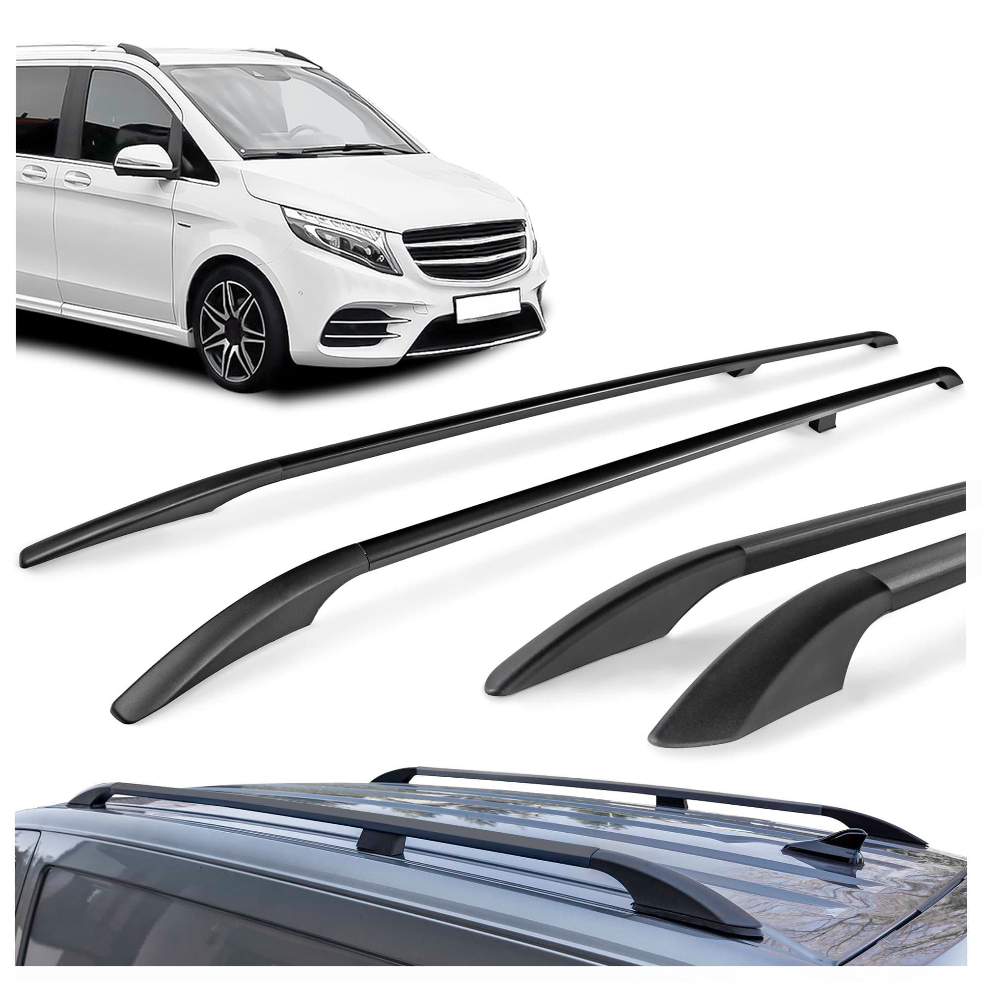Roof rails Solid — Black, Aluminum | Plastic, Painted