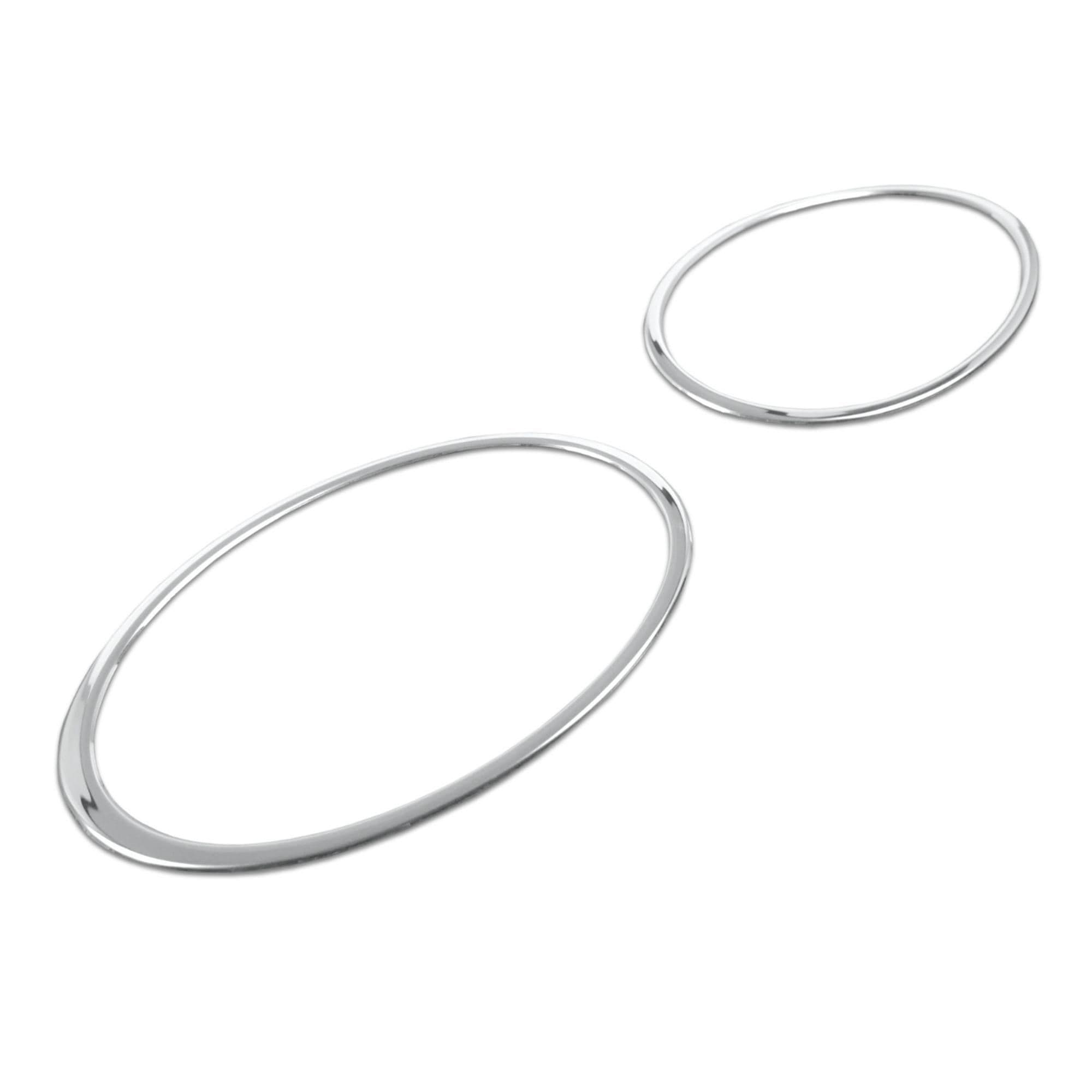 Frames for front lights — Chrome, Stainless steel, Polished