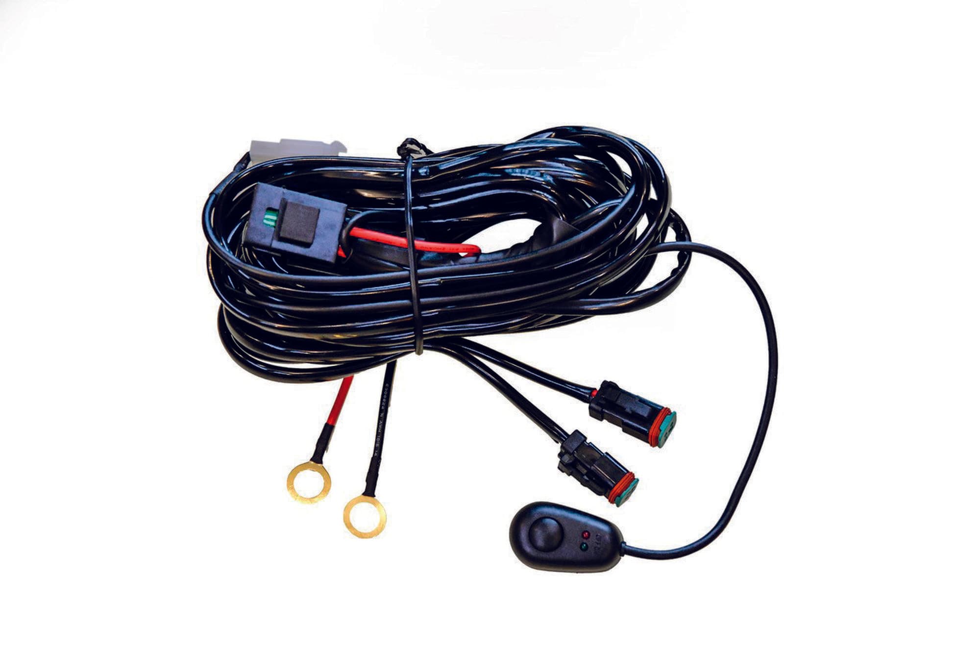 Wiring kit for 2 lamps, relay, inline fuse, ON/OFF switch