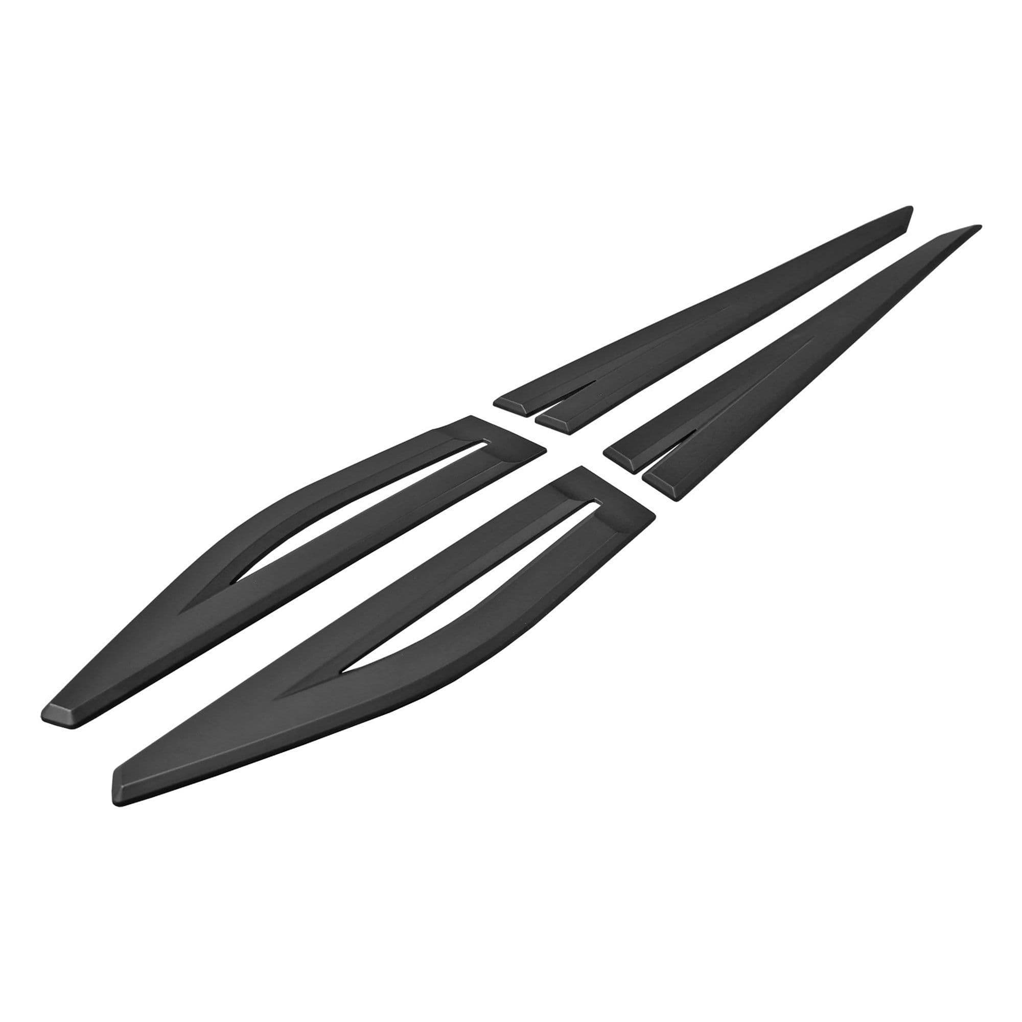 Side door trims — Black, Polyurethane composite PU, Matte