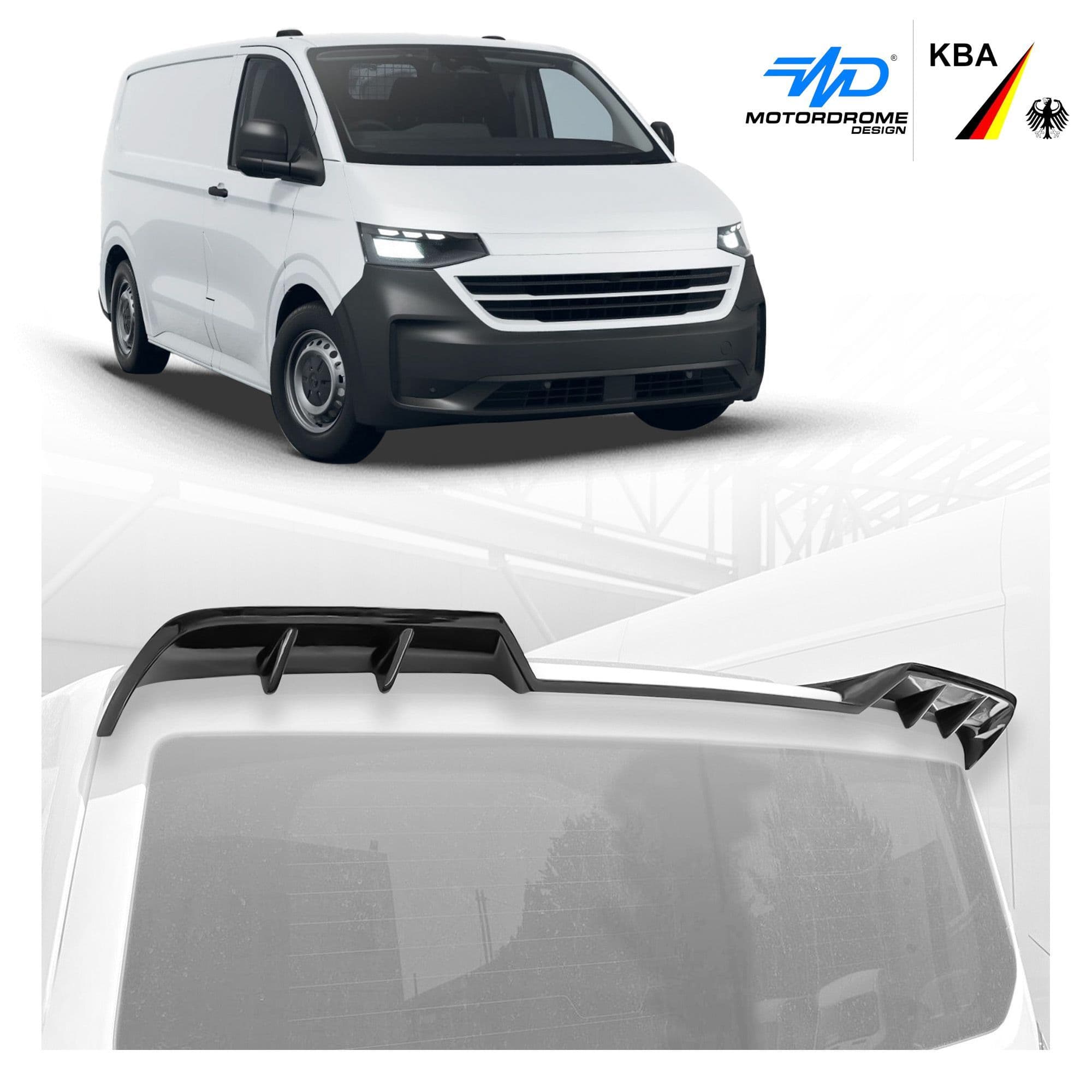 Roof spoiler — Black, Polyurethane, Piano Black