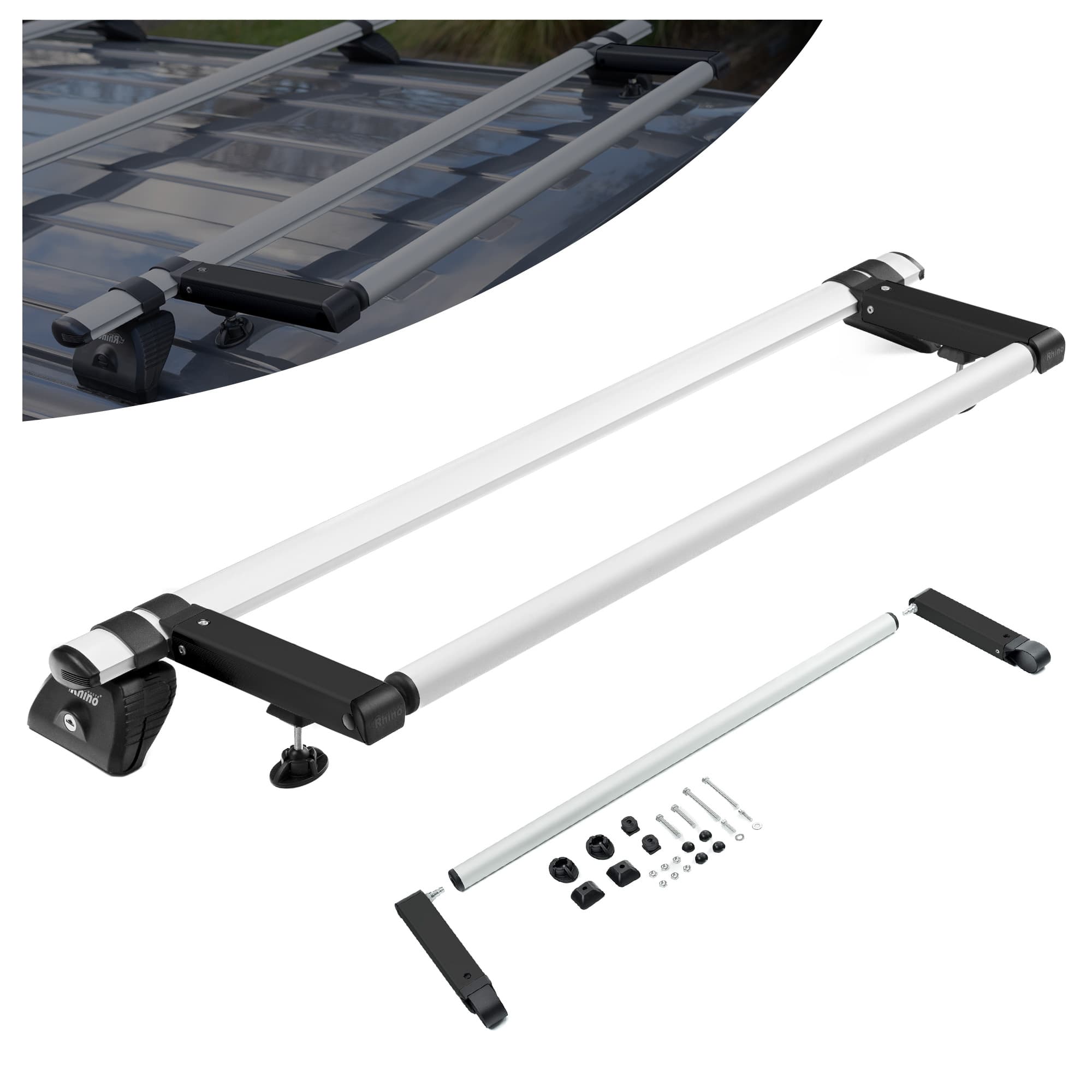 Load roller for Kammbar roof racks KammRoller — Black, Stainless steel, Painted