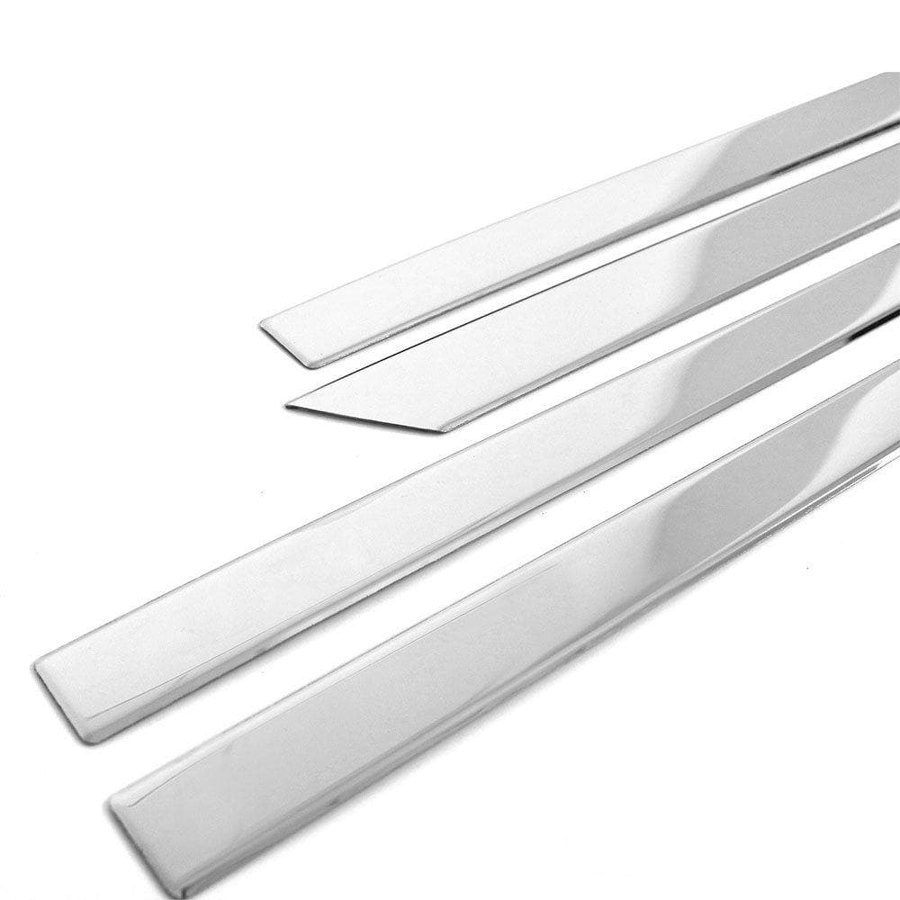 Moulures de portes latérales — Chrome, Acier inoxydable, Poli