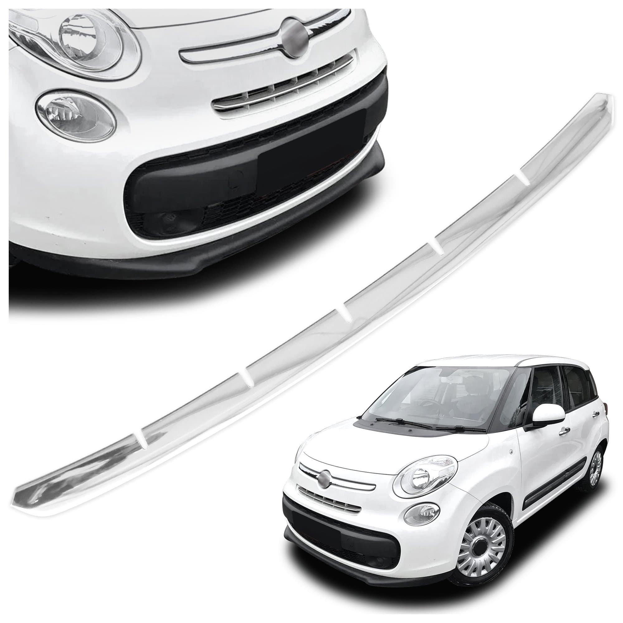 Front bumper grille trim — Chrome, Stainless steel, Polished