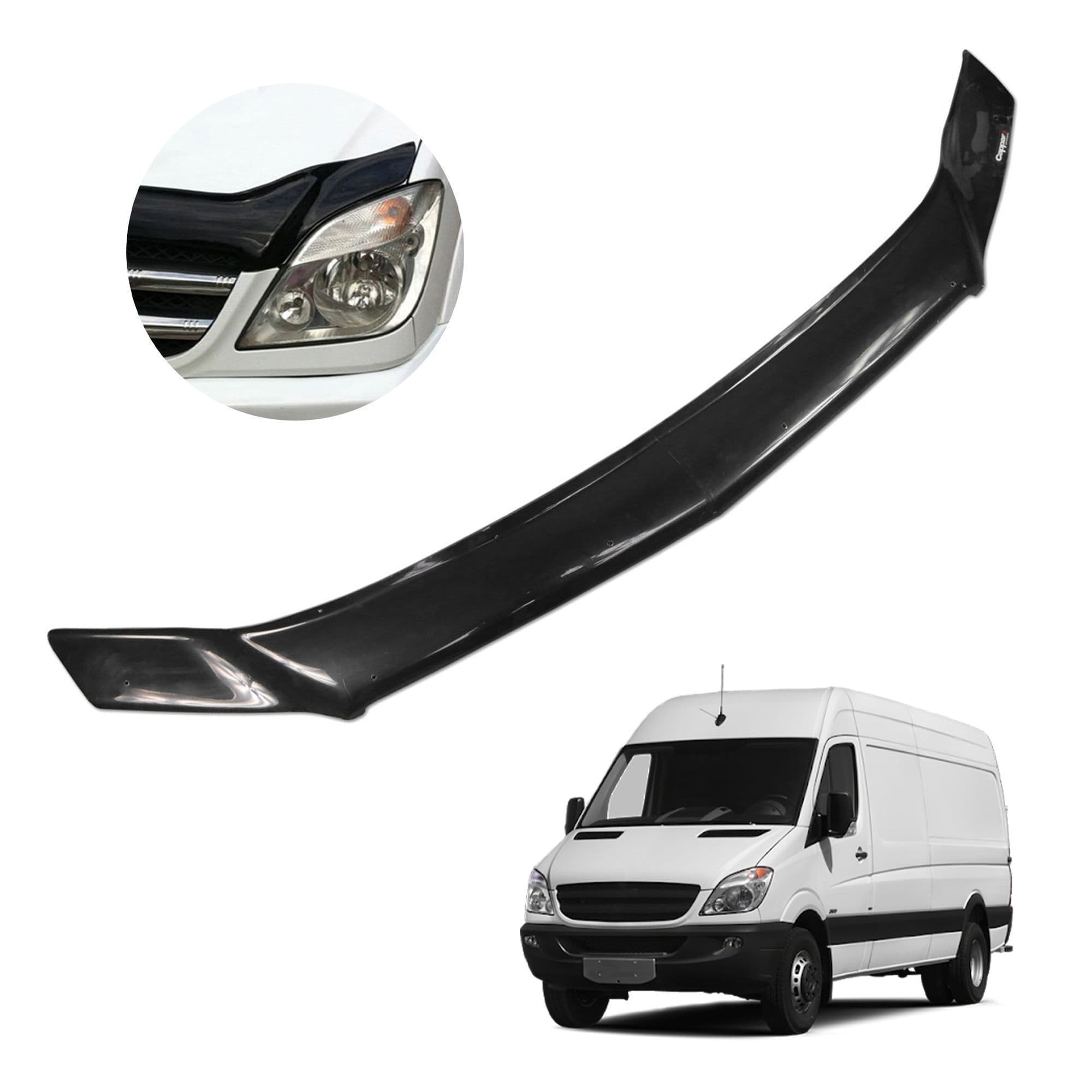 Bonnet guard — Black, ABS plastic, Shiny