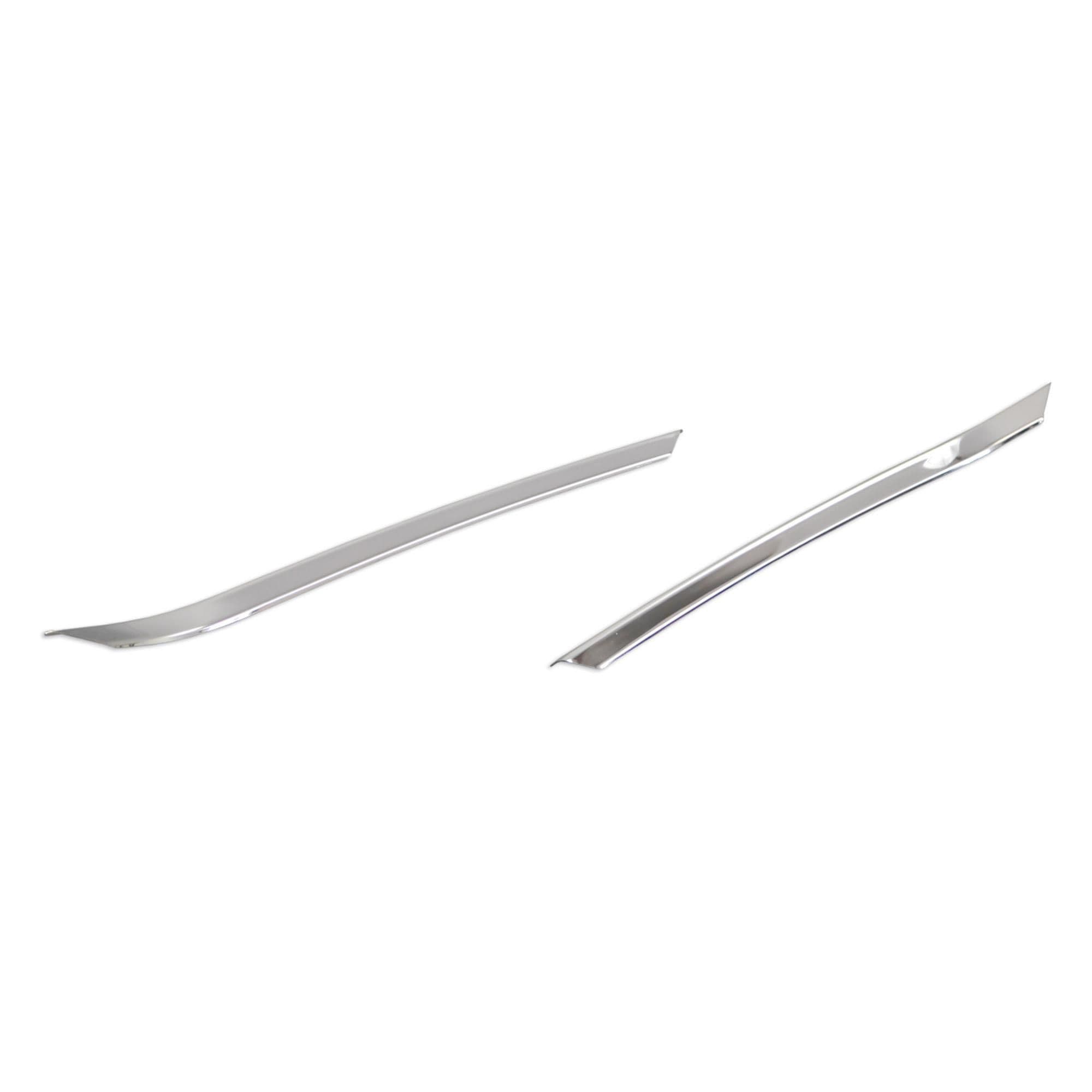 Halogen light frames (trims) — Chrome, Stainless steel, Polished