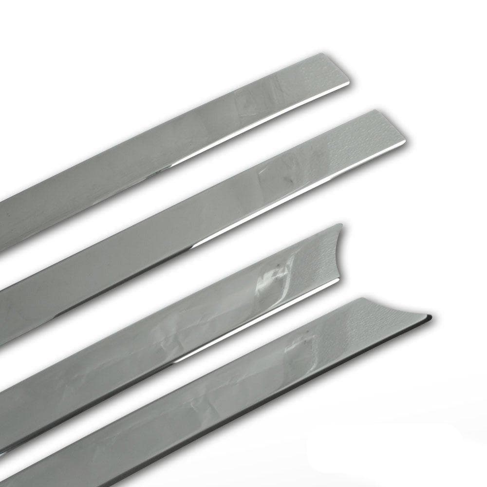 Moulures de portes latérales — Chrome, Acier inoxydable, Poli