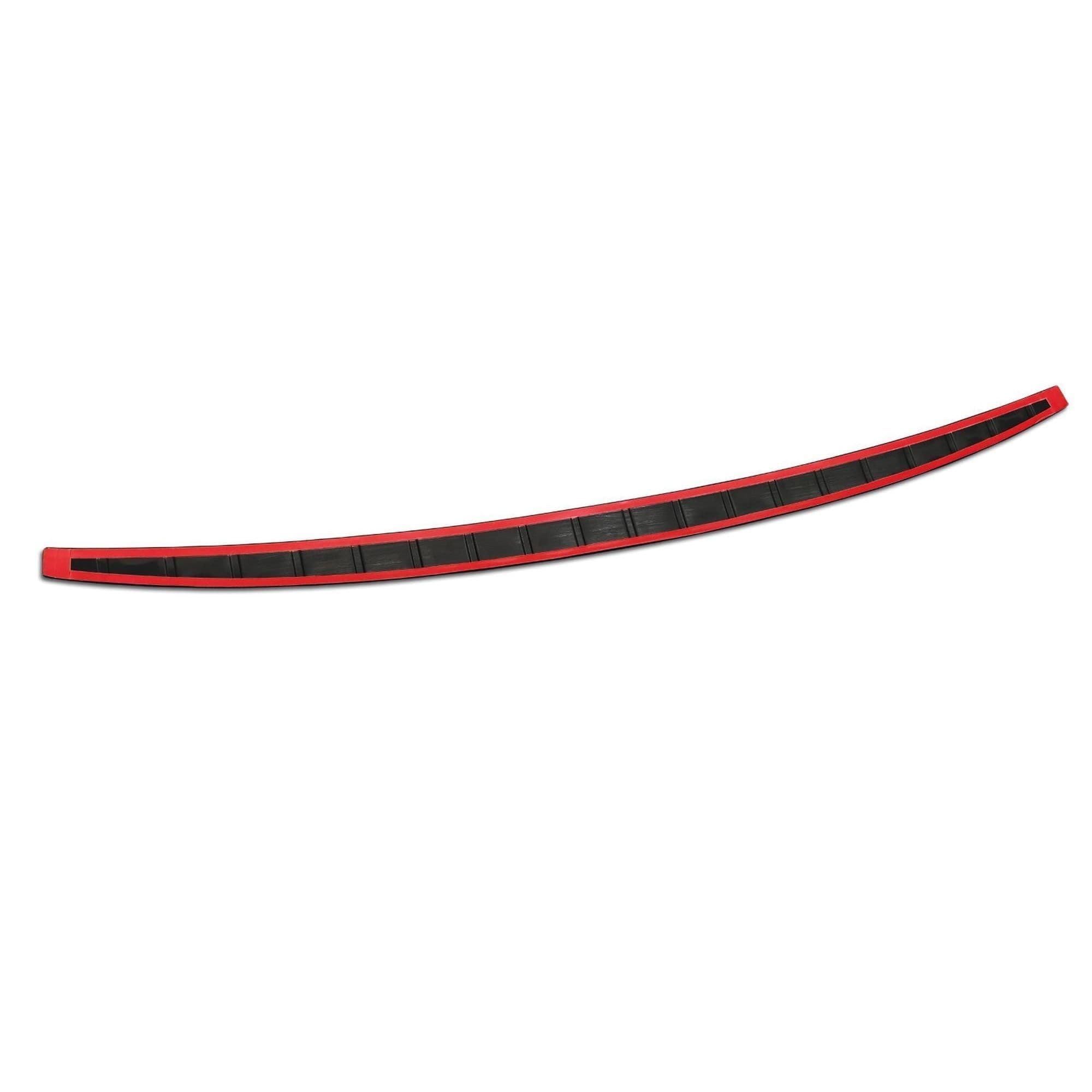 Rear bumper trim — Black, Stainless steel, Brushed