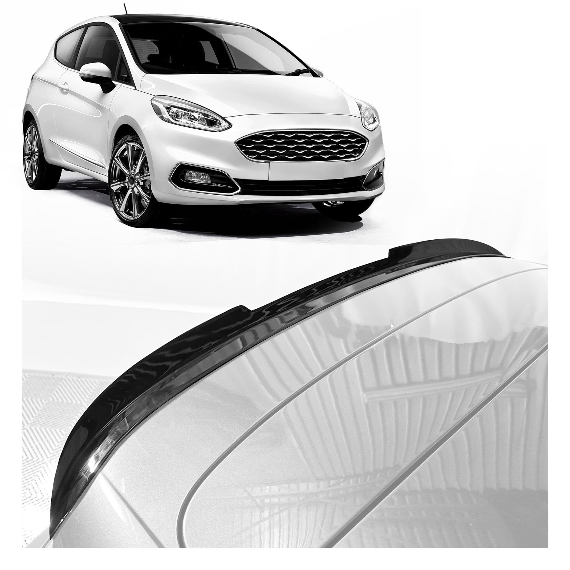 Roof spoiler cover — Black, ABS plastic, Shiny