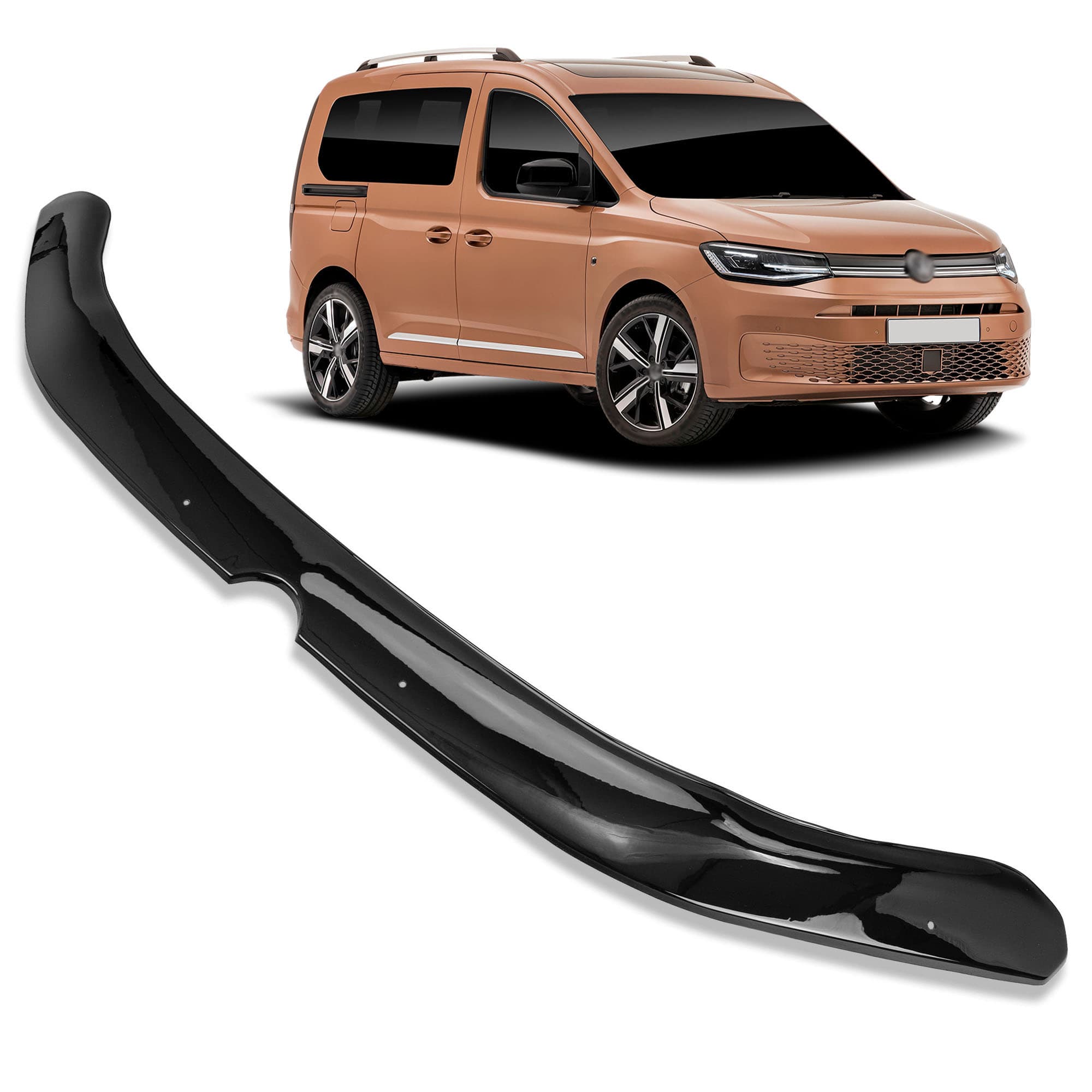 Bonnet guard — Black, ABS plastic, Shiny