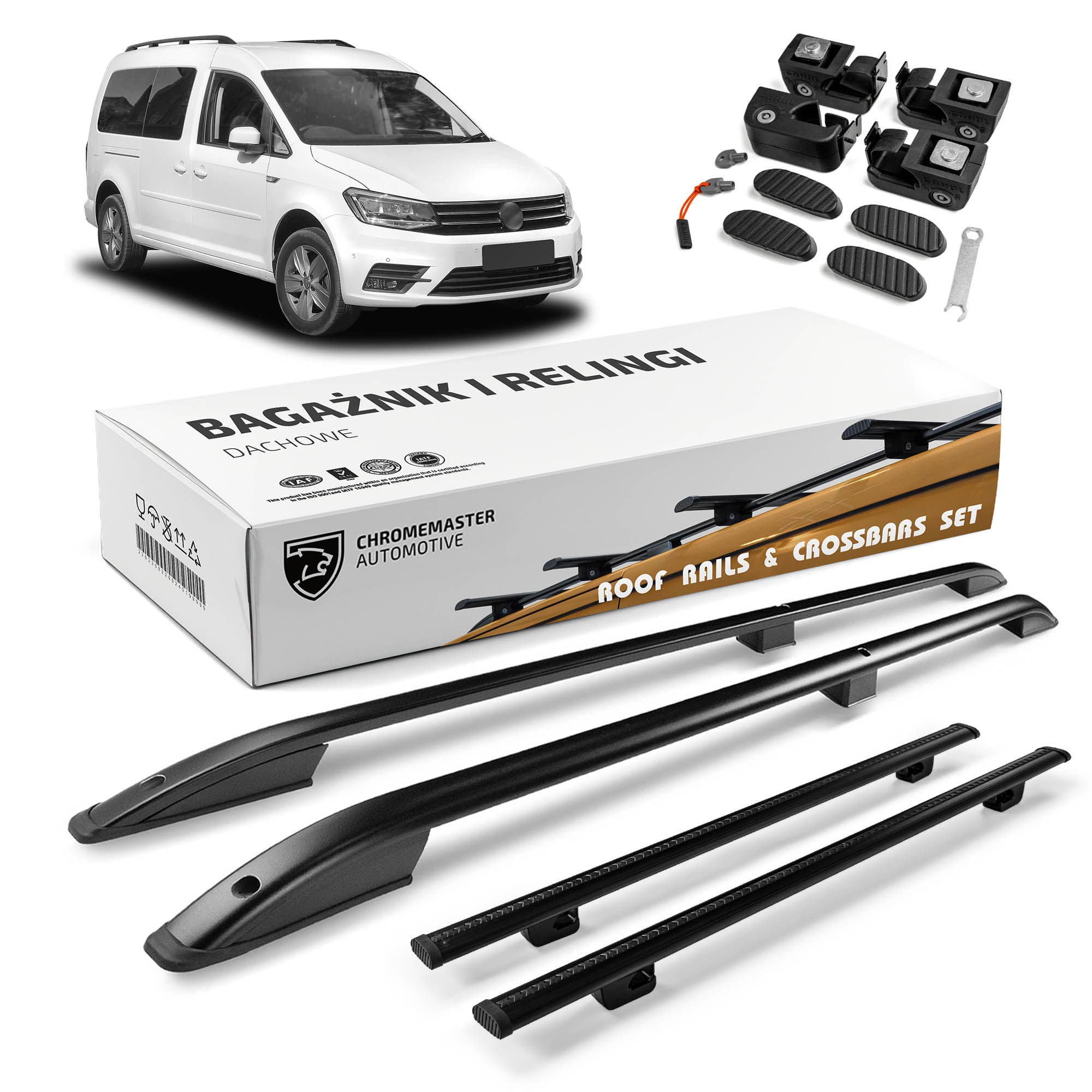 Roof rails with cross bars included SKYPORT — Black, Aluminum | Plastic, Painted