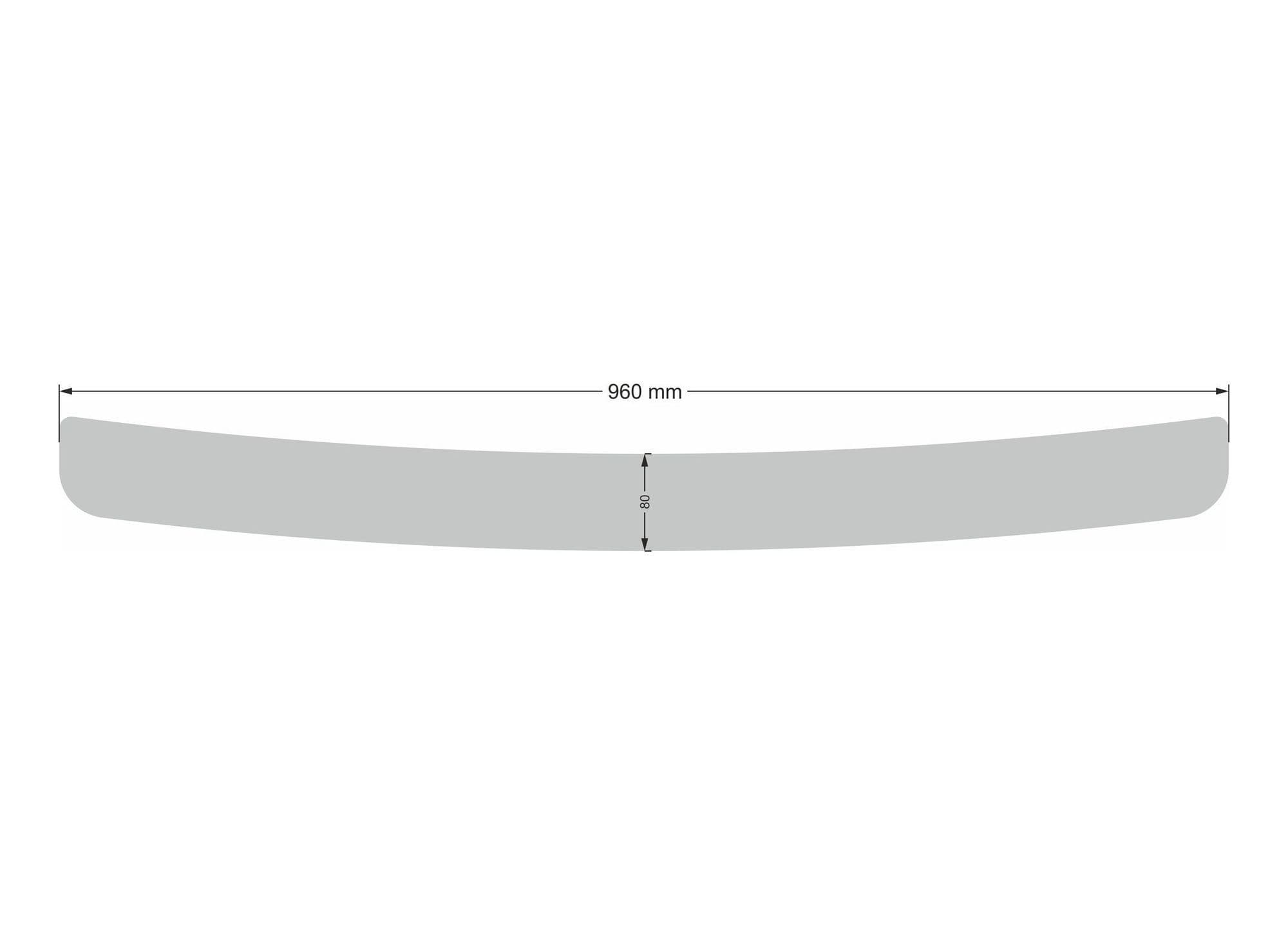 Rear bumper trim — Chrome, Stainless steel, Polished