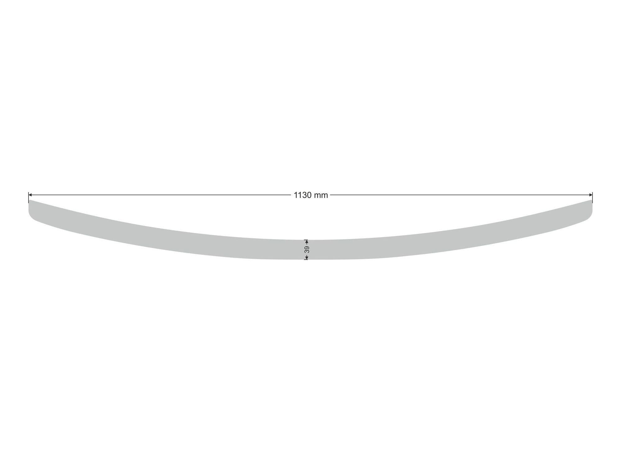 Rear bumper trim — Chrome, Stainless steel, Polished