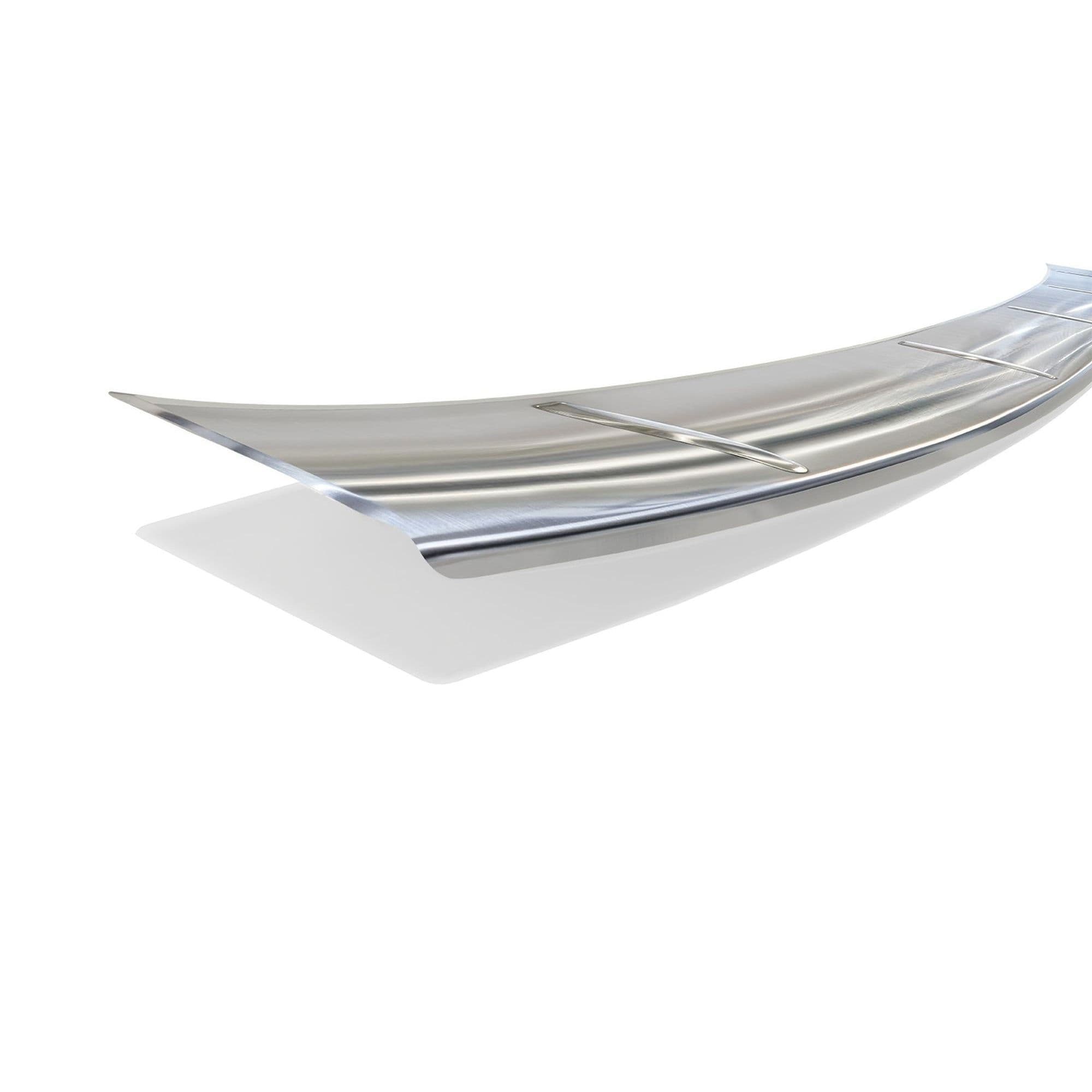 Rear bumper trim — Silver, Stainless steel, Brushed