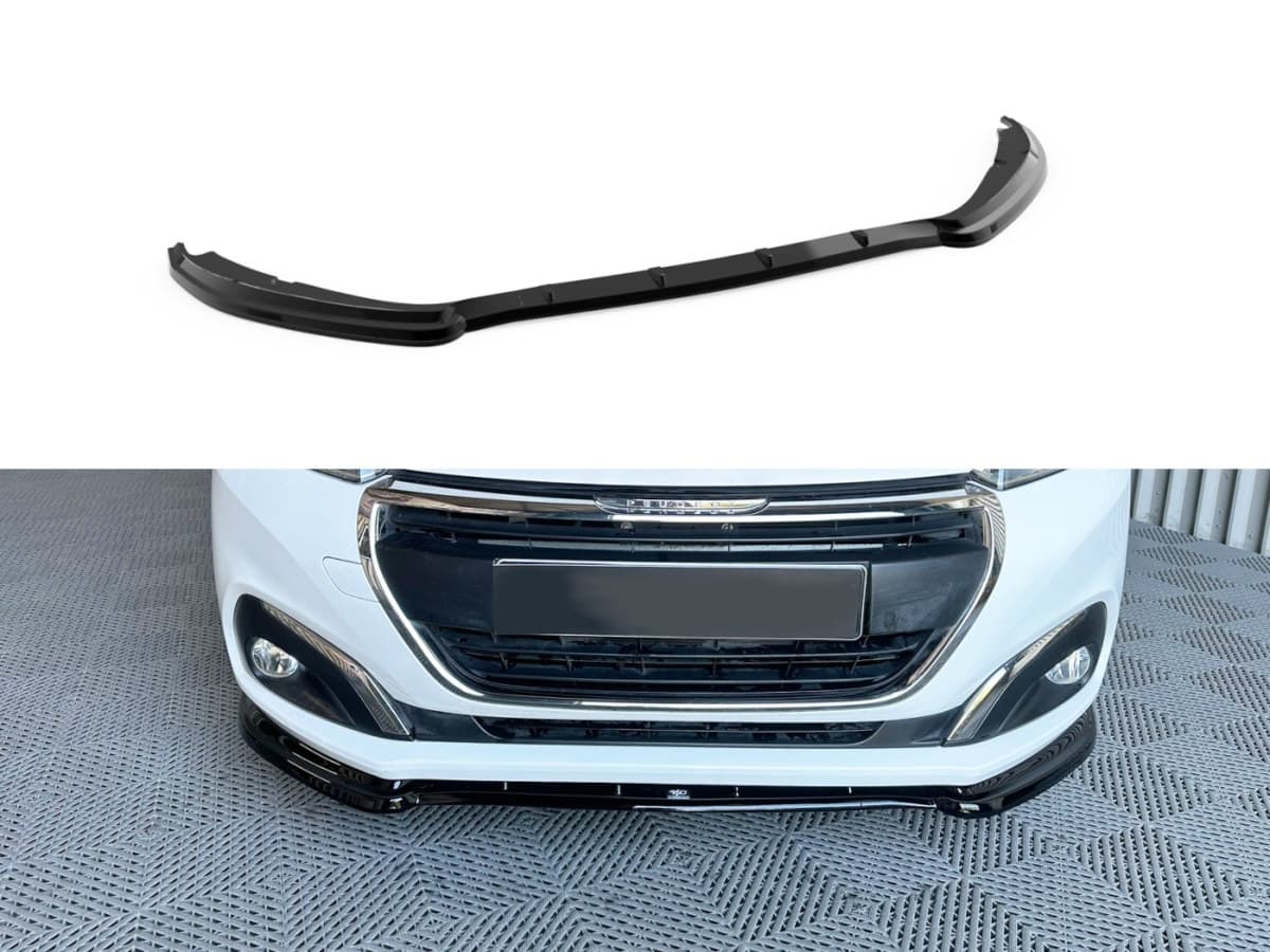 Front splitter — Black, ABS plastic, Shiny