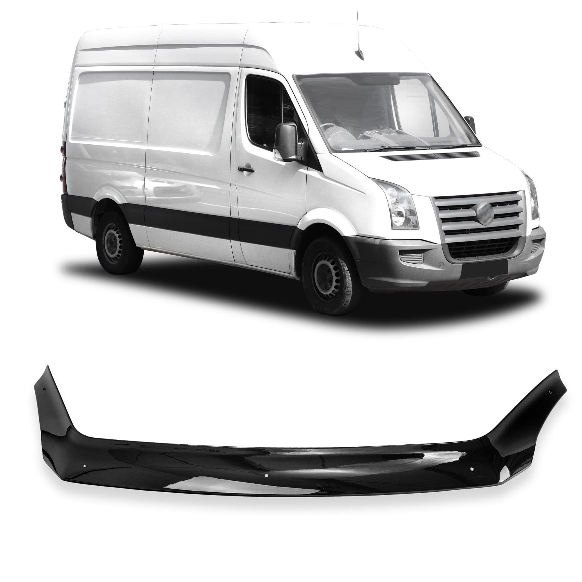 Bonnet guard — Black, ABS plastic, Shiny