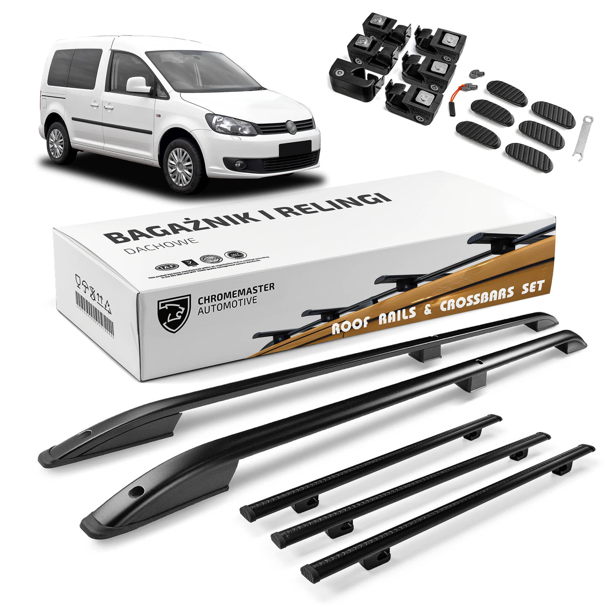 Roof rails with cross bars included SKYPORT — Black, Aluminum | Plastic, Painted
