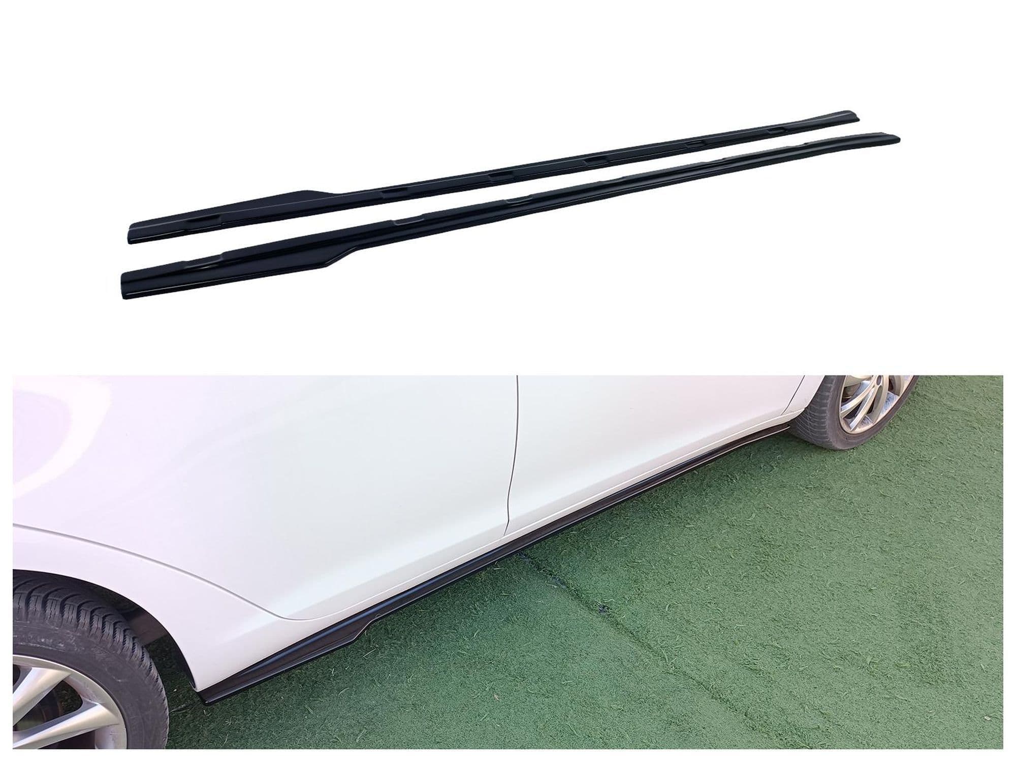 Extensions de bas de caisse — Noir, Plastique ABS, Brillant