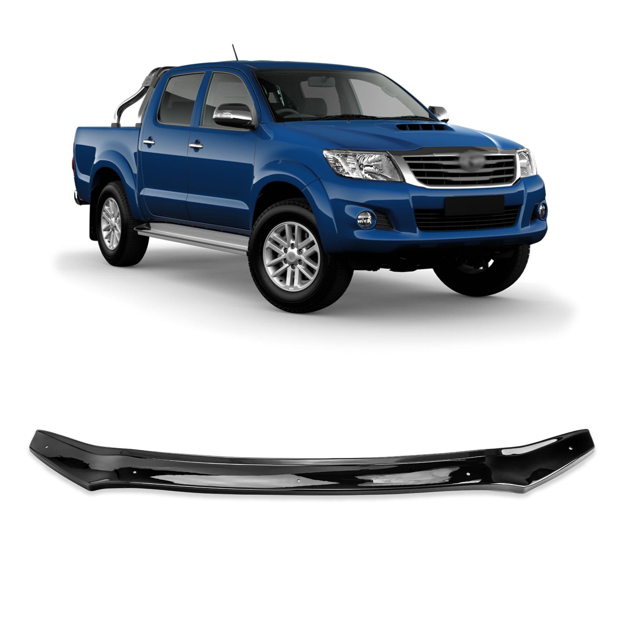 Bonnet guard — Black, ABS plastic, Shiny