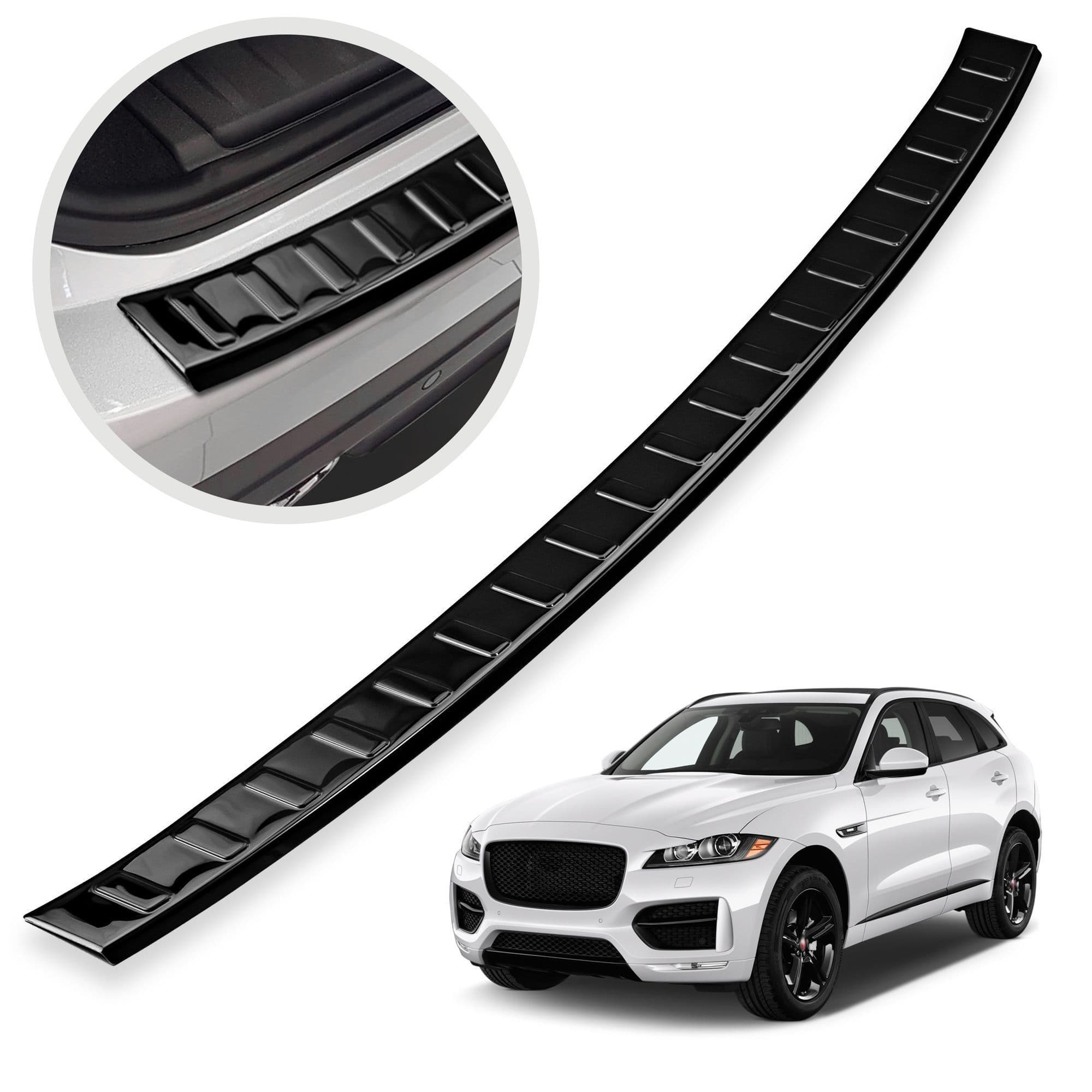 Moulure de pare-chocs arrière — Chrome noir, Acier inoxydable, Piano Black