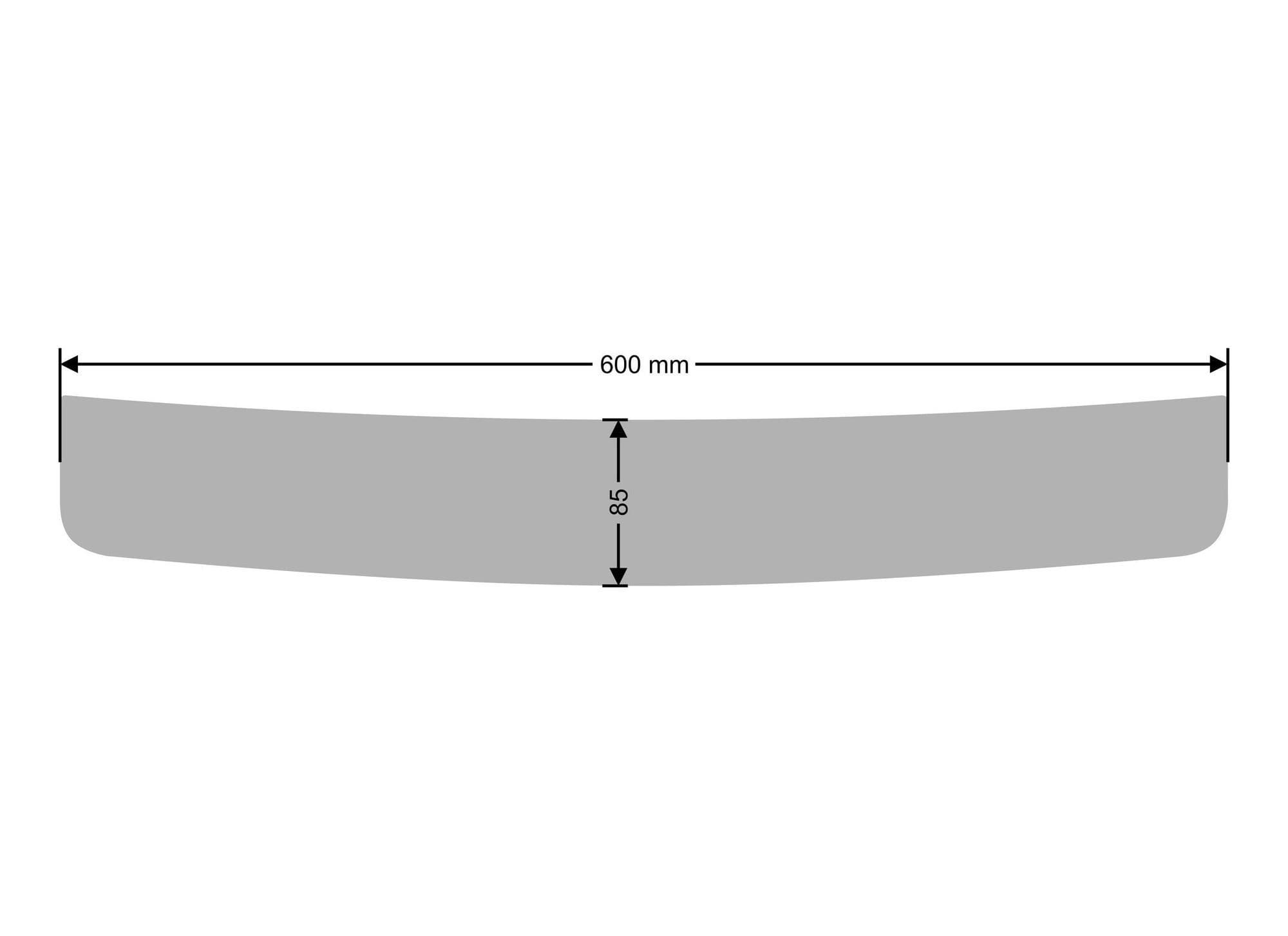 Rear bumper trim — Chrome, Stainless steel, Polished