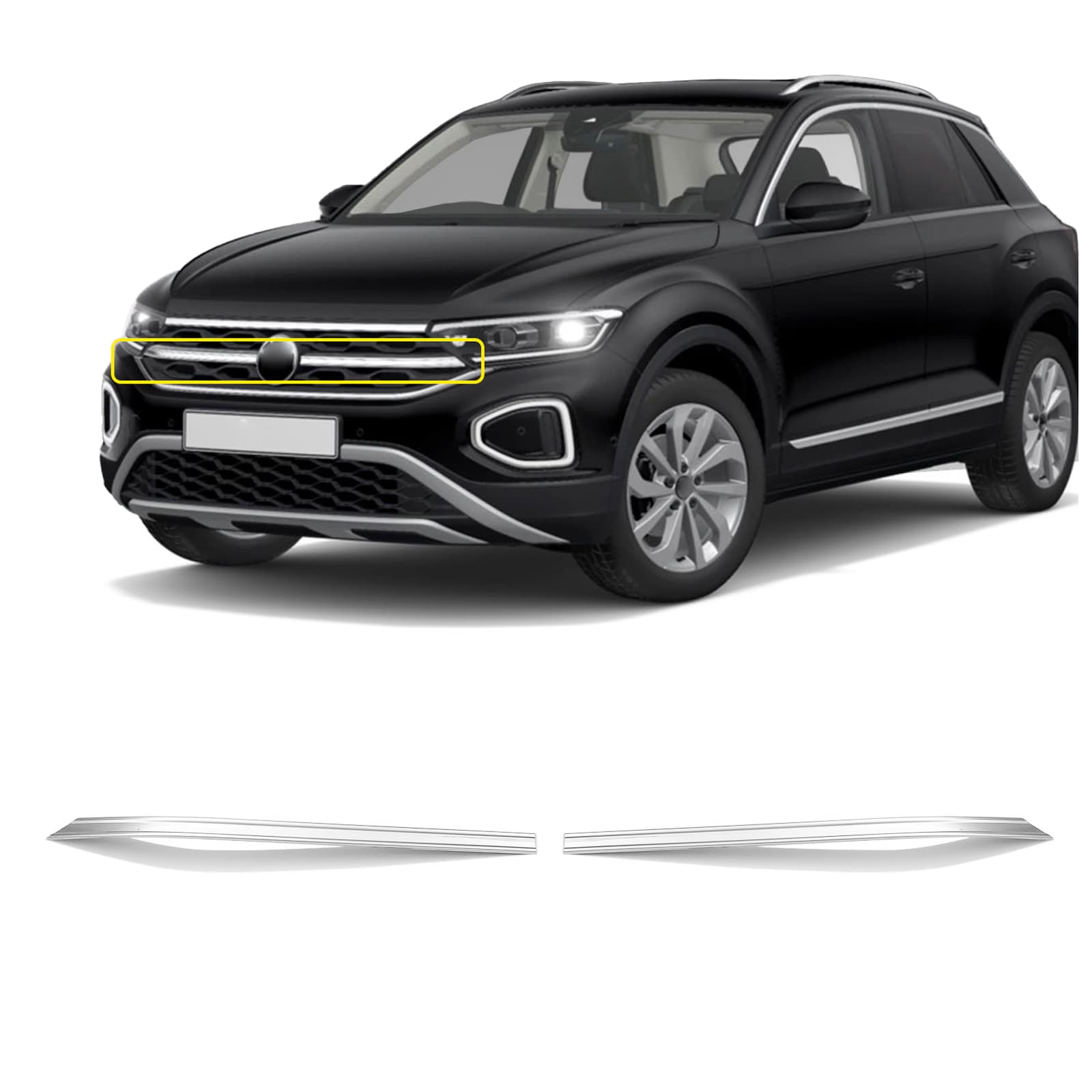 Front grille trims — Chrome, Stainless steel, Polished