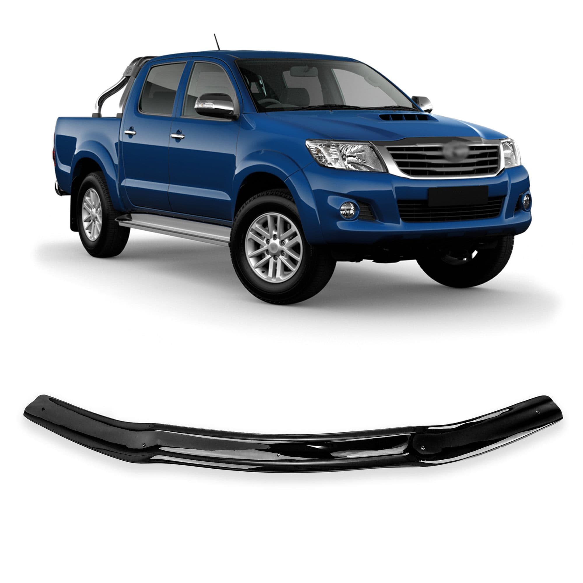 Bonnet guard — Black, ABS plastic, Shiny