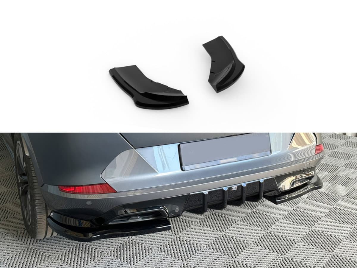 Rear bumper lip — Black, ABS plastic, Shiny
