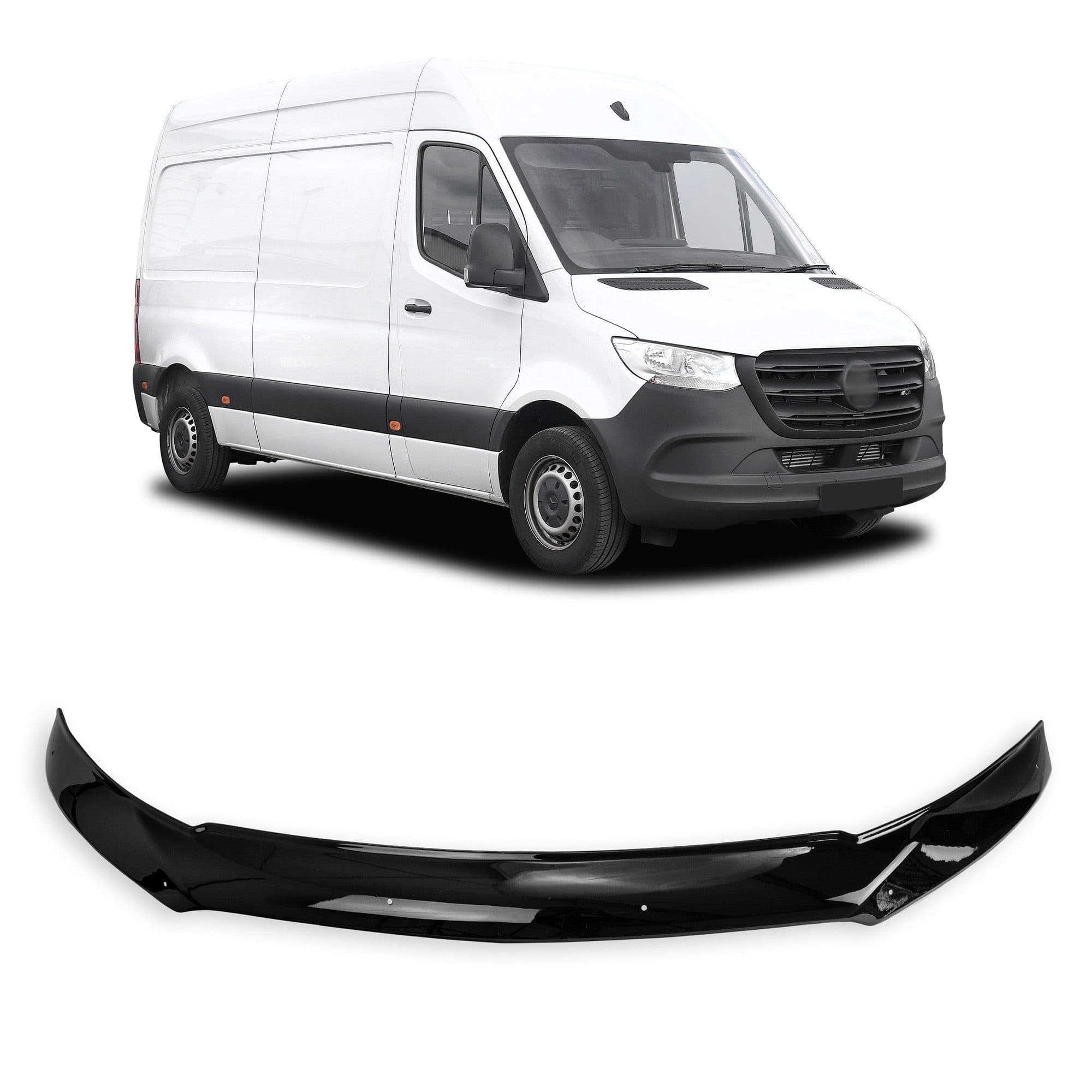 Bonnet guard — Black, ABS plastic, Shiny