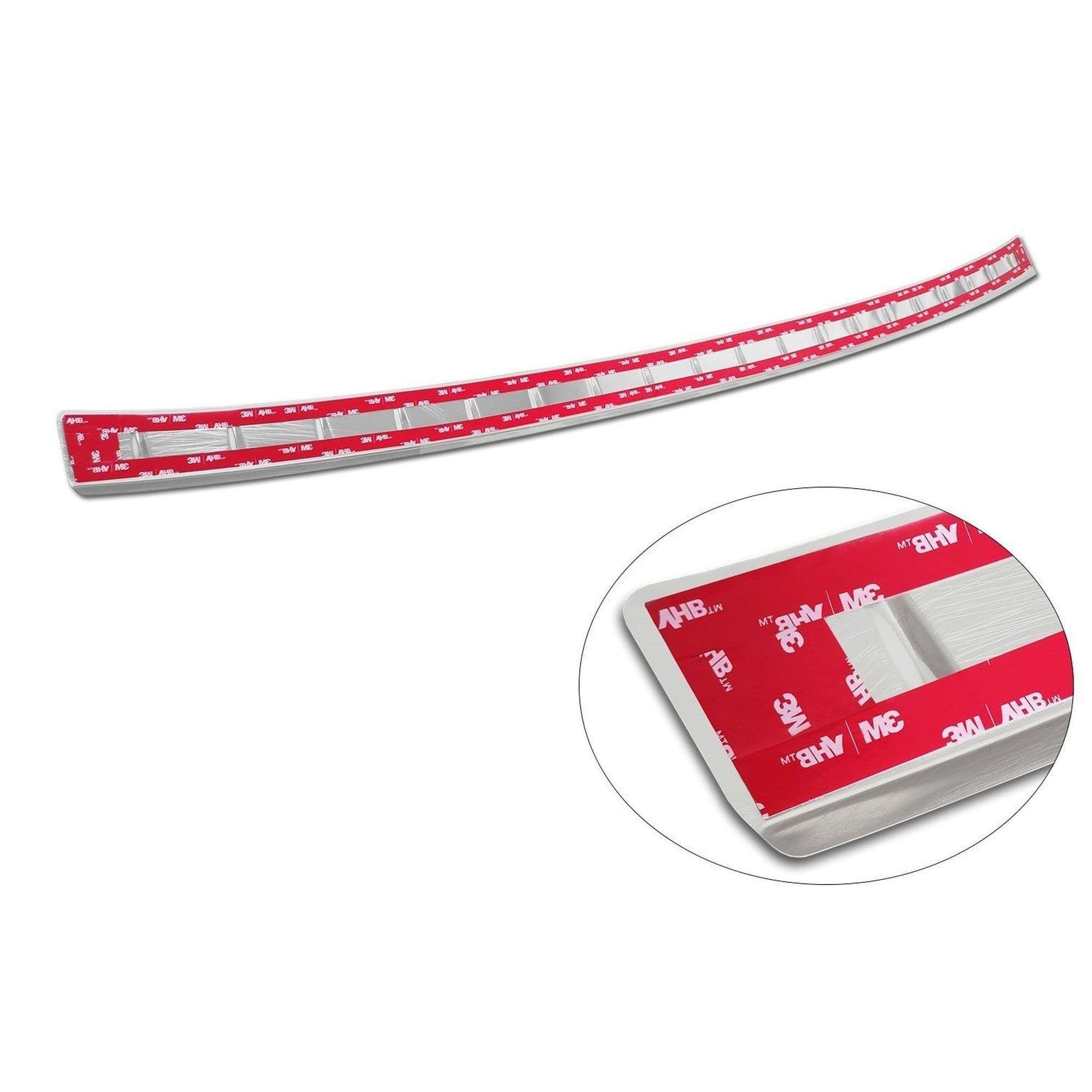 Rear bumper trim — Silver, Stainless steel, Brushed