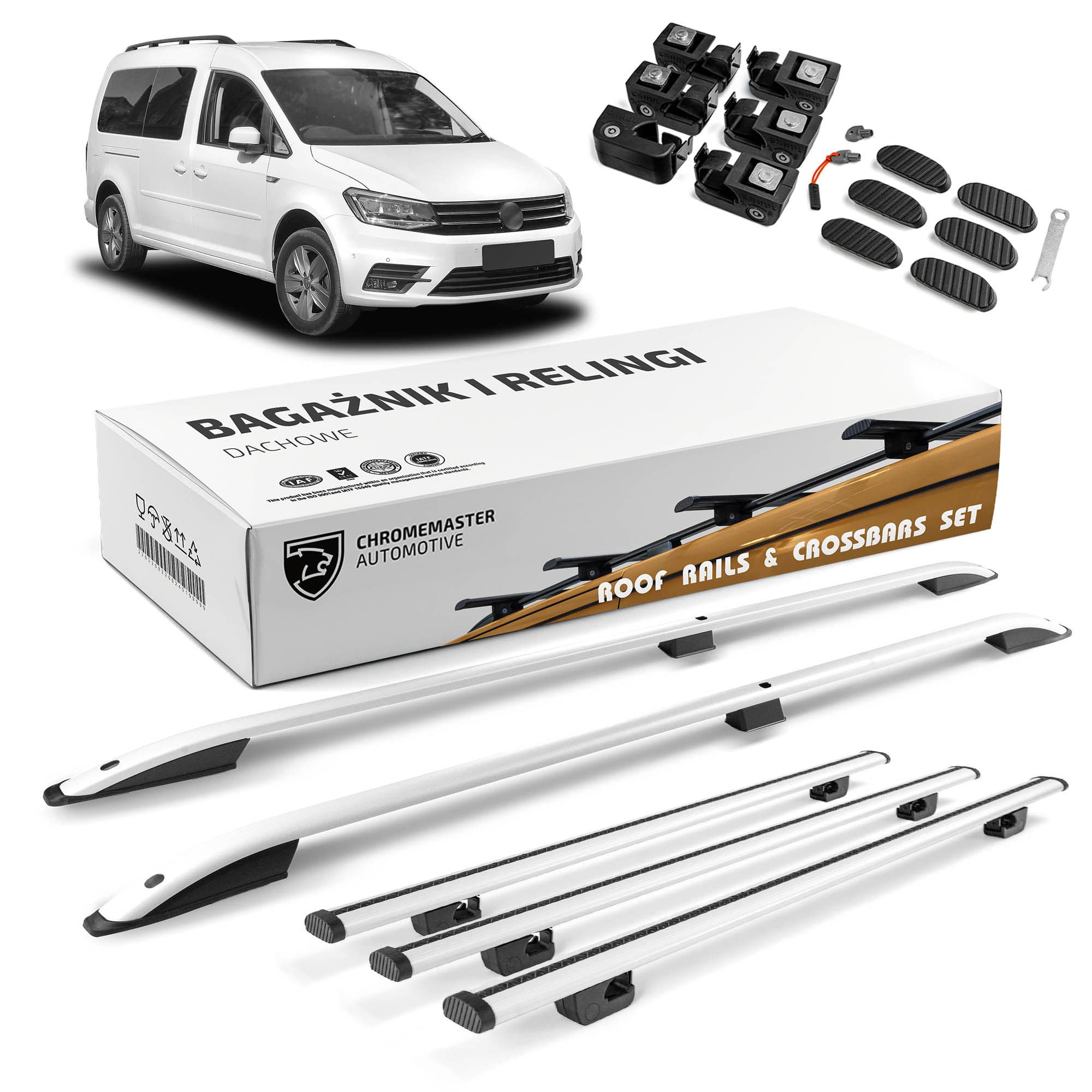 Roof rails with cross bars included SKYPORT — Silver, Aluminum | Plastic, Painted
