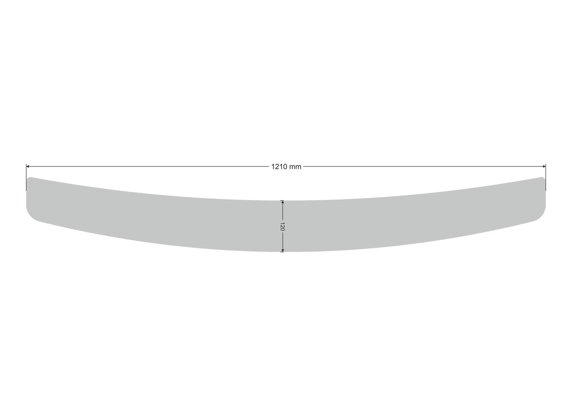 Rear bumper trim — Chrome, Stainless steel, Polished