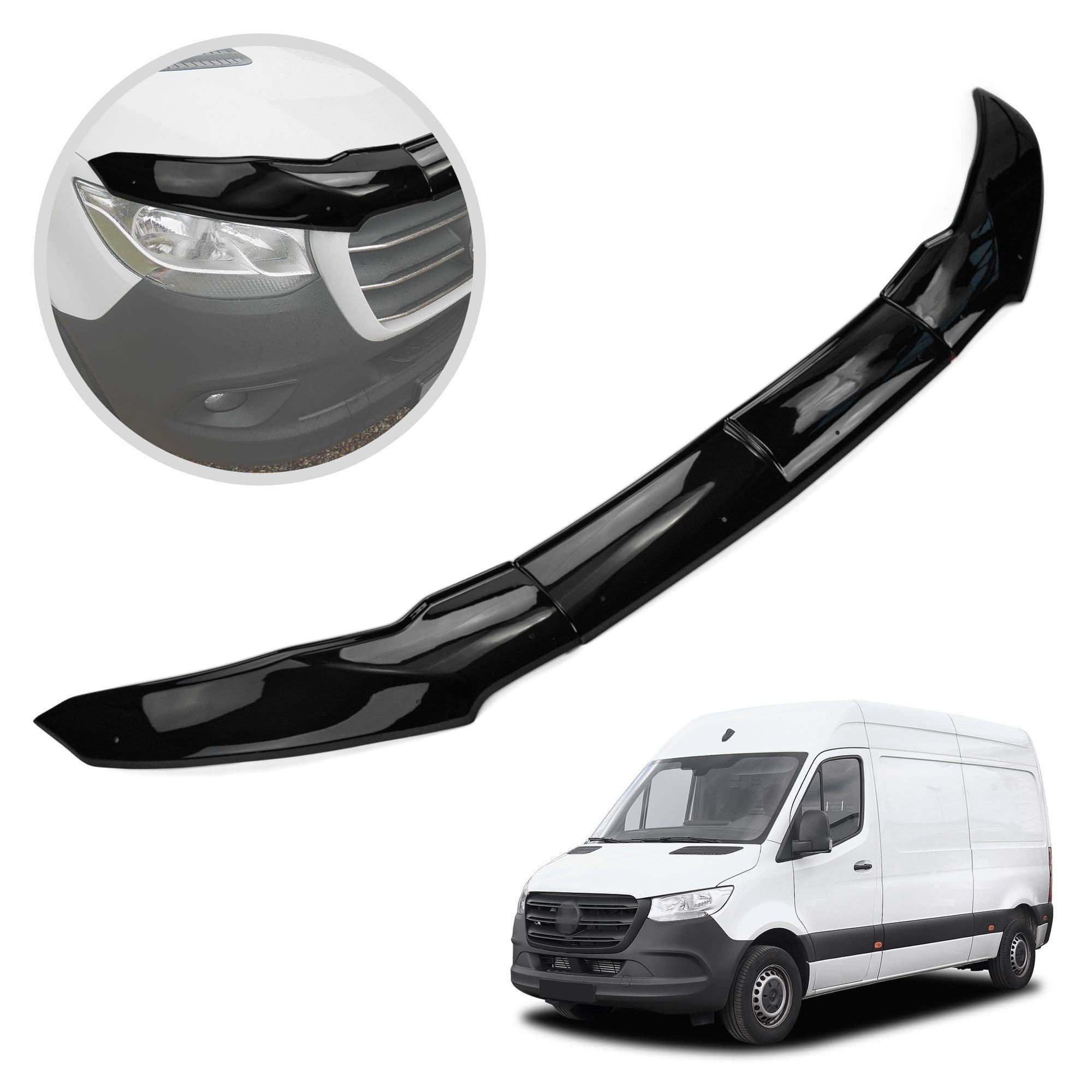 Split bonnet guard — Black, ABS plastic, Shiny