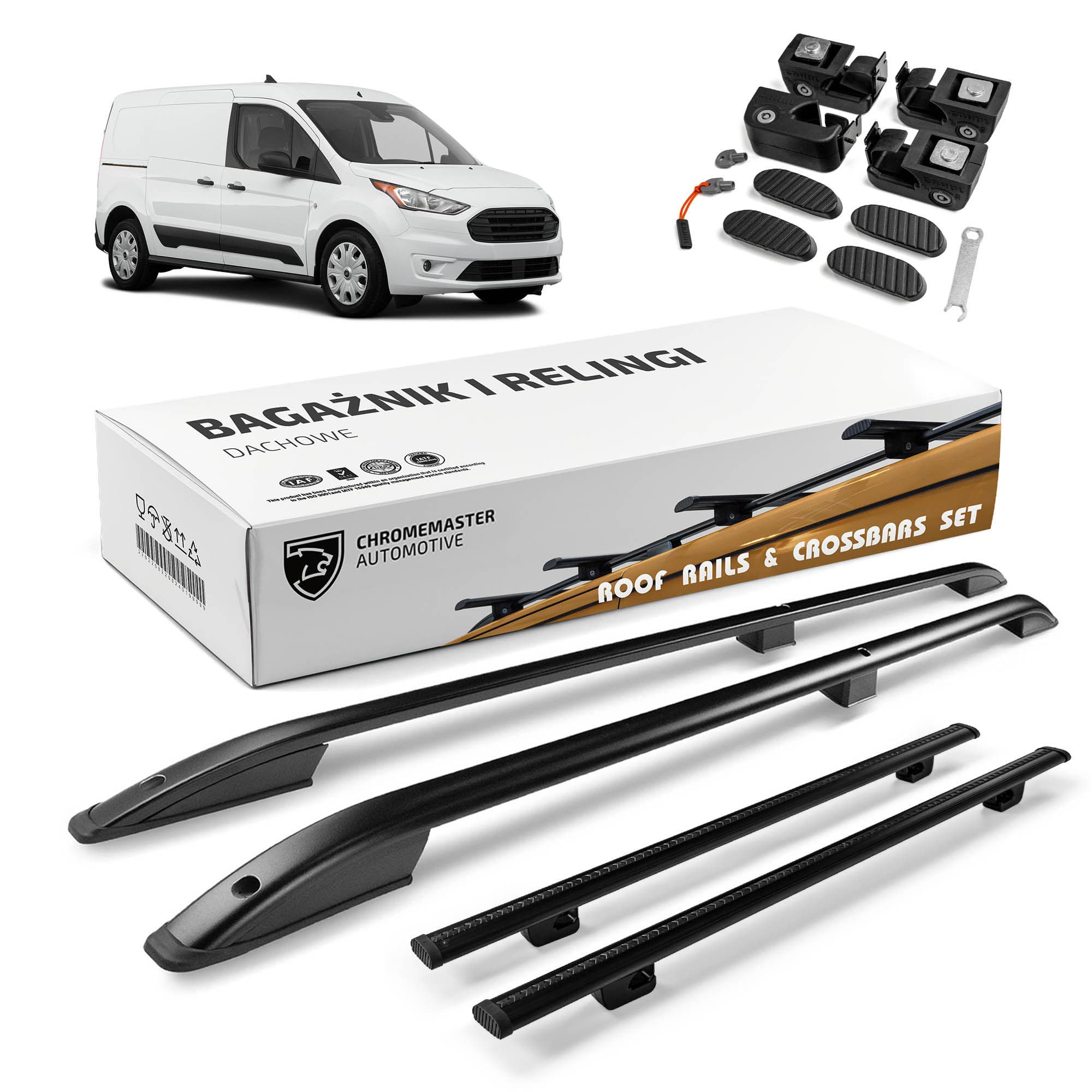 Roof rails with cross bars included SKYPORT — Black, Aluminum | Plastic, Painted