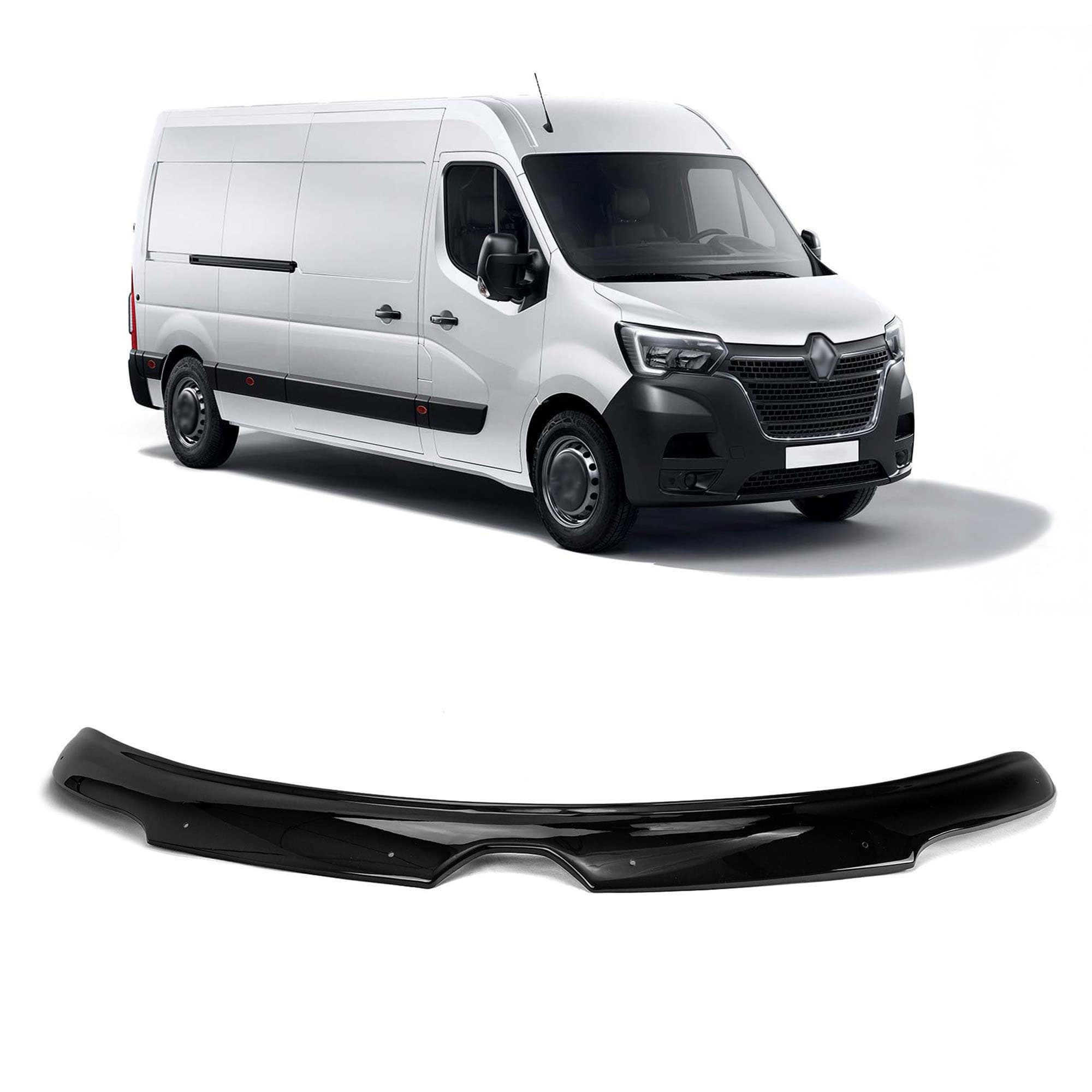 Bonnet guard — Black, ABS plastic, Shiny