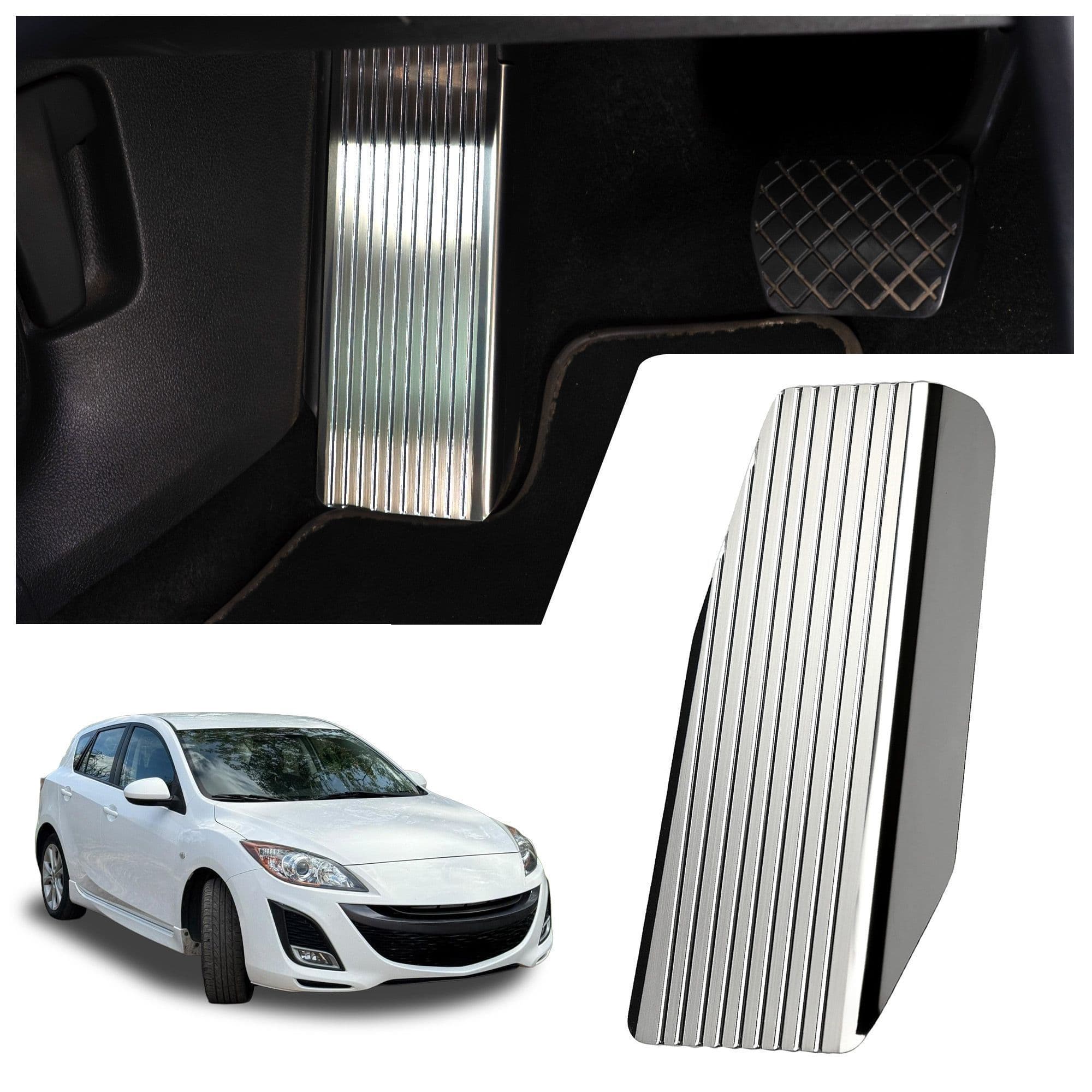 Footrest plate — Silver, Stainless steel, Brushed